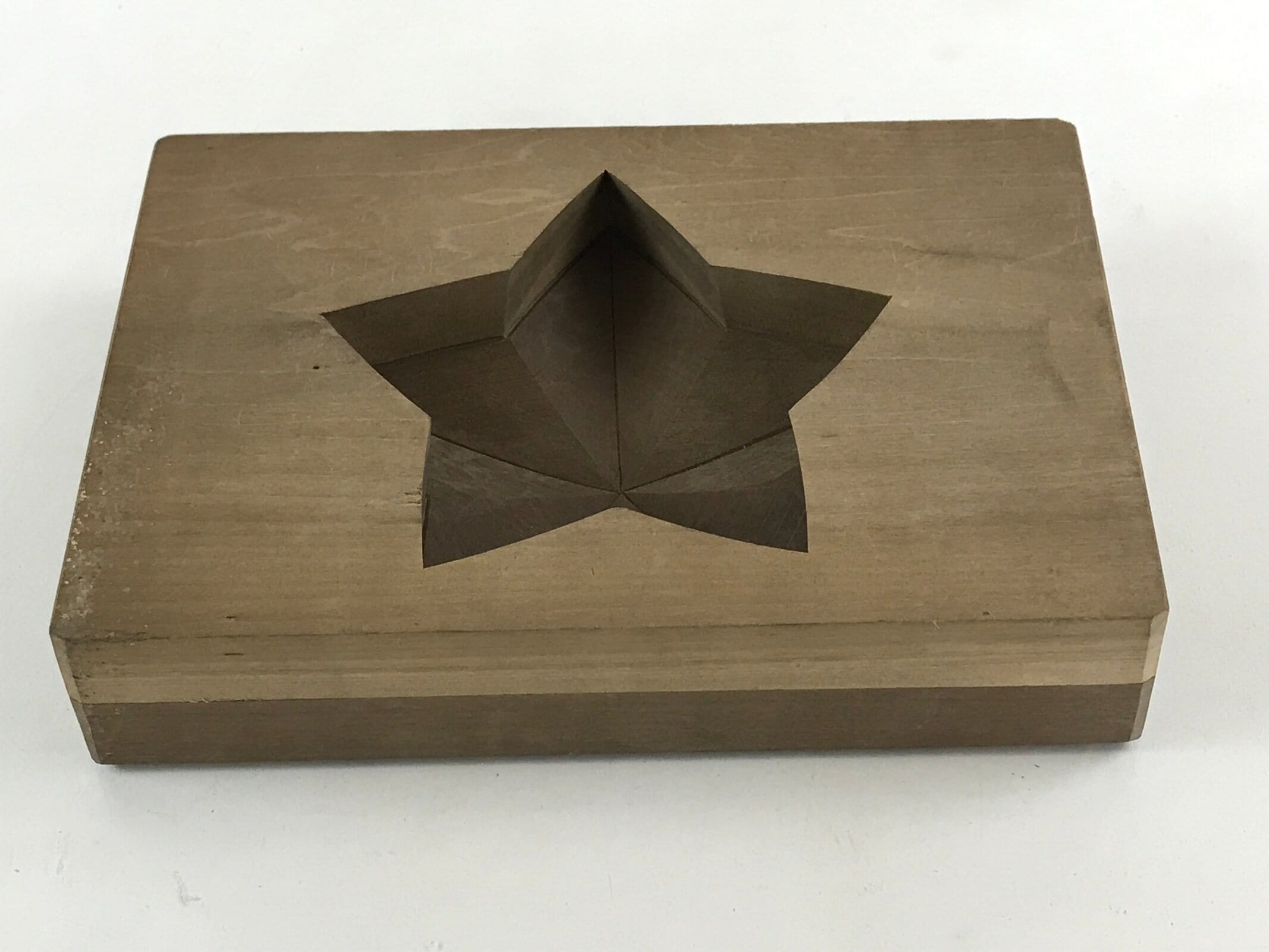 Japanese Wooden Carved Kashigata Cake Mold Vtg Sweet Wagashi Star Kg462