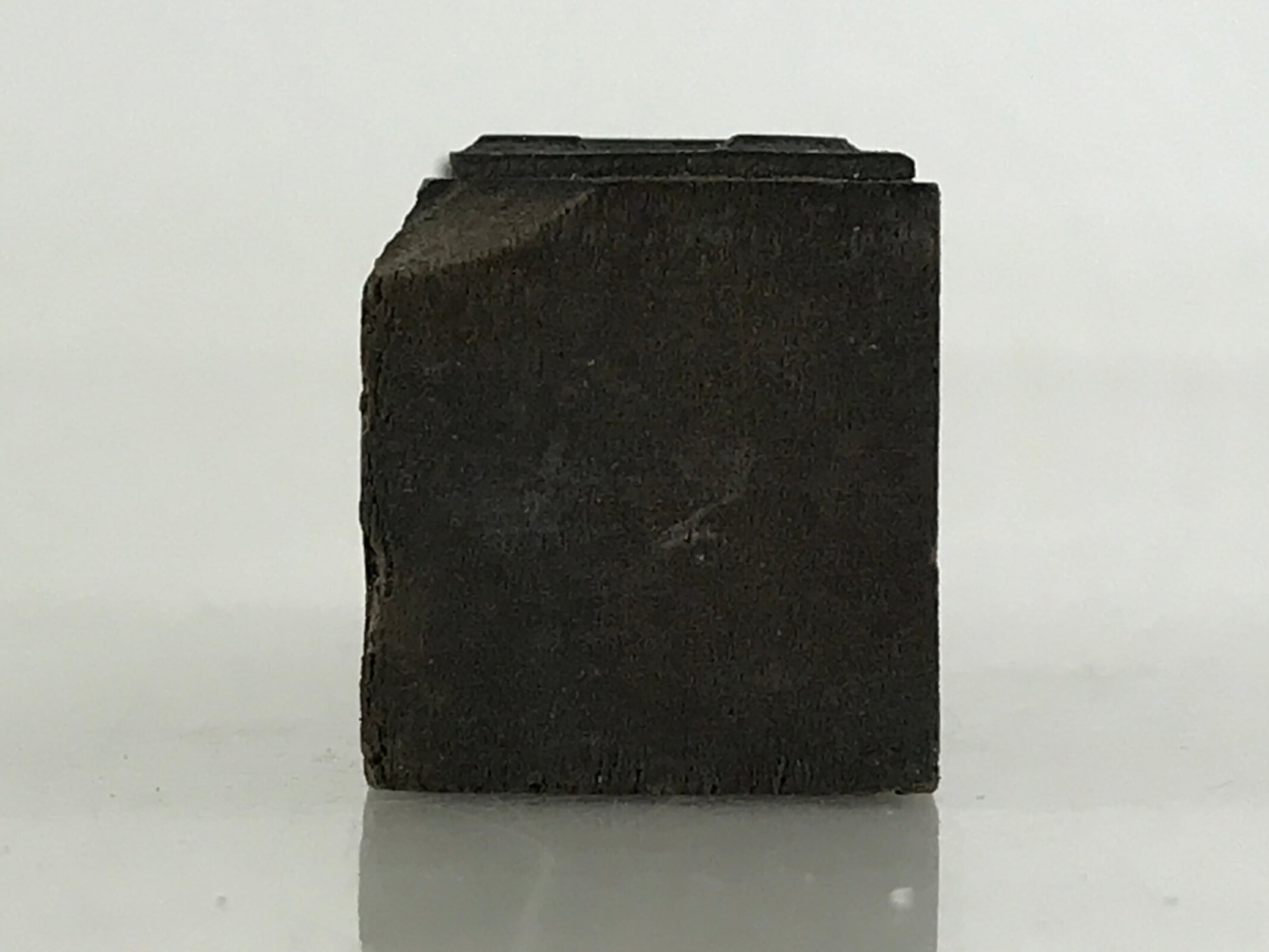 Japanese Wooden Carving Stamp Hanko Inkan Vtg Kanji Caracter Metal HS164