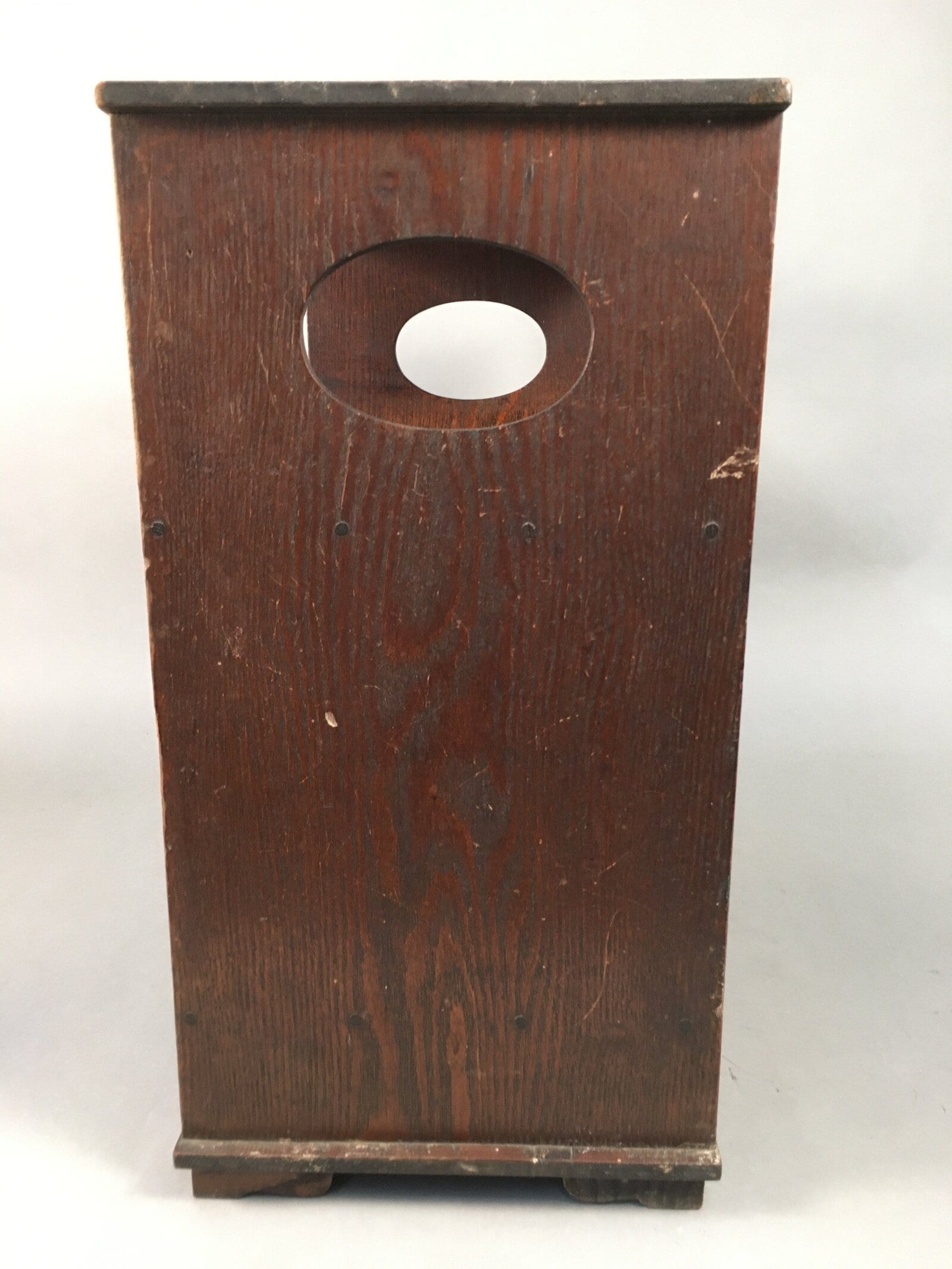 Japanese Wooden Chest Vtg Tansu 2 Drawer Sliding Door Brown Cherry Blossom T226