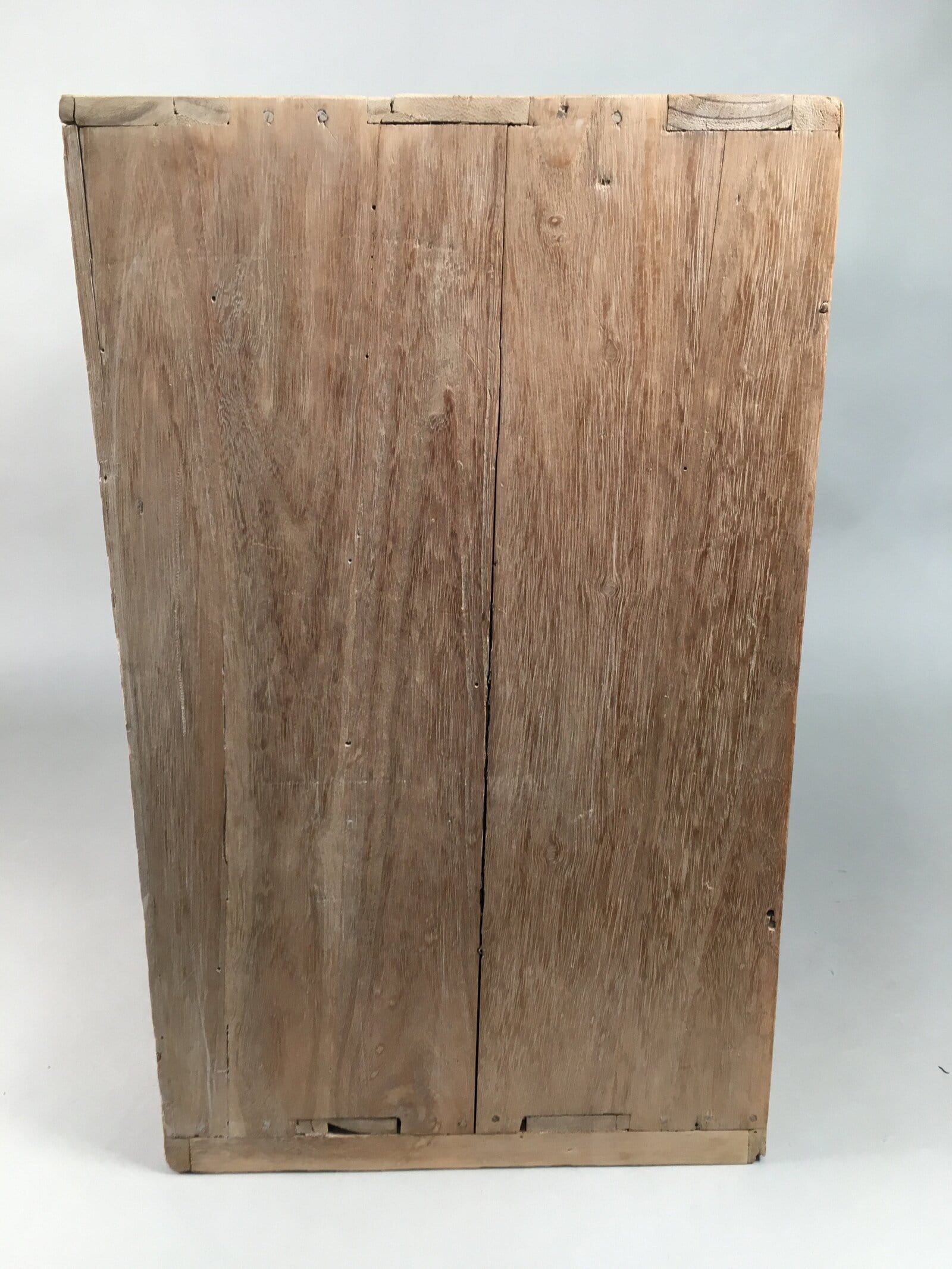 Japanese Wooden Chest Vtg Tansu 6 Drawer Sliding Door Brown T225