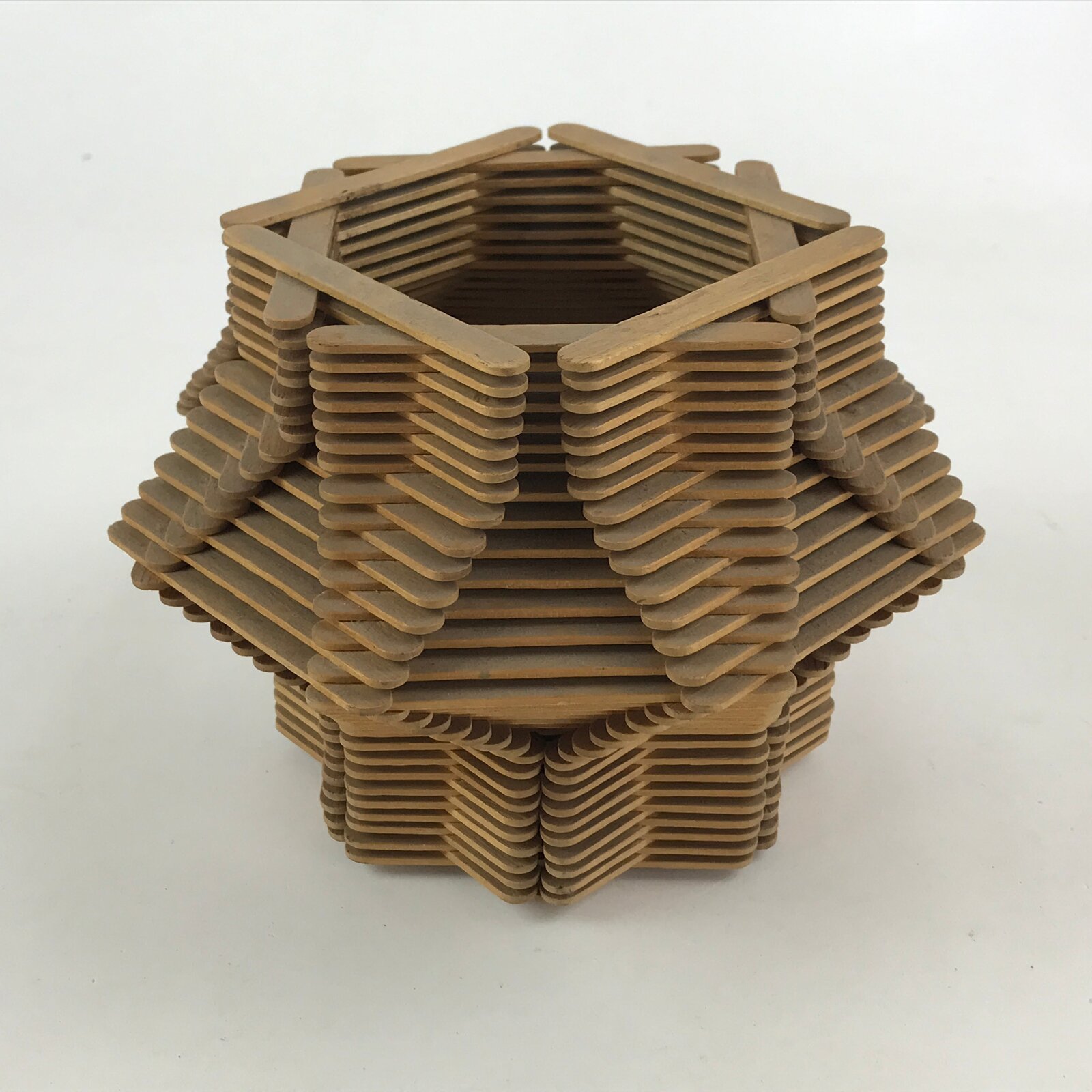 Japanese Wooden Craft Vase Kabin Holder Vtg Ikebana Flower Arrangement FK56