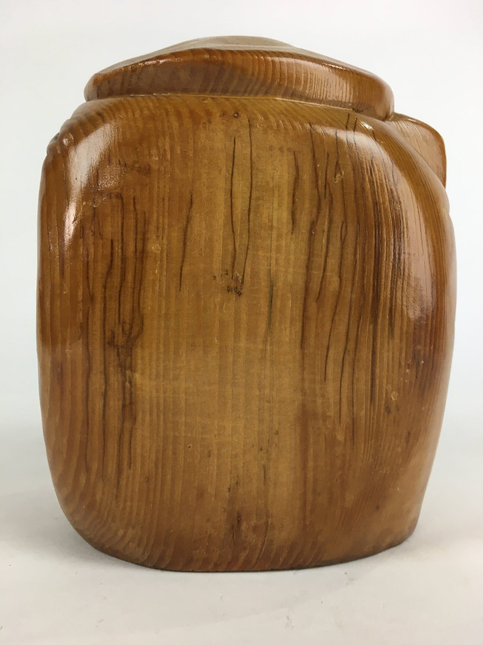 Japanese Wooden Daikokuten Statue Vtg Wood Carving 7 Lucky Gods Brown BD817