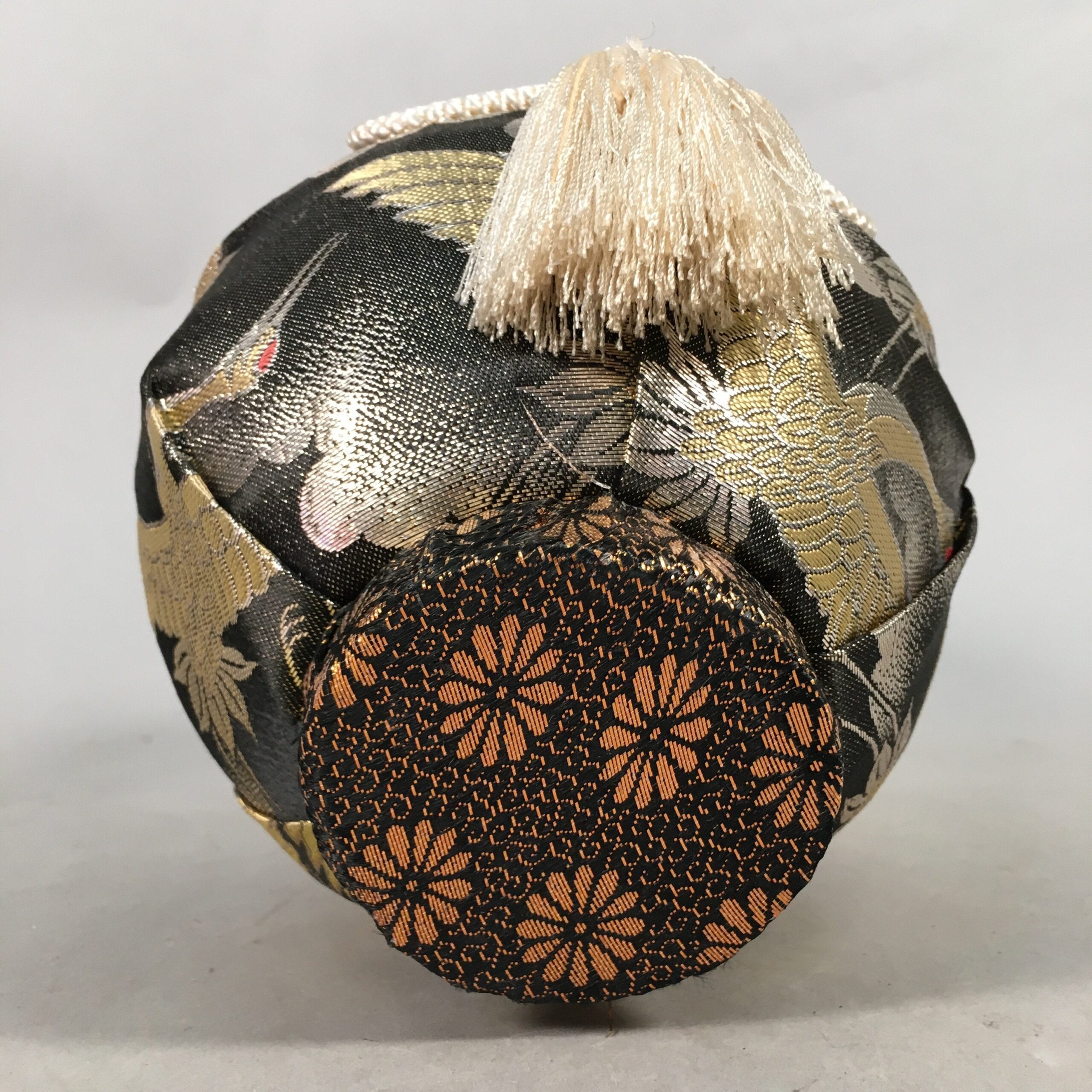 Japanese Wooden Doll Vtg Hime-Daruma Statue Kimono Traditional Craft BD576