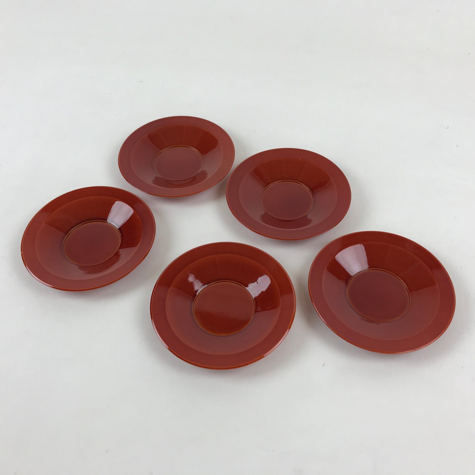 Japanese Wooden Drink Saucer 5pc Set Shunkei-Nuri Chataku Coaster UR943