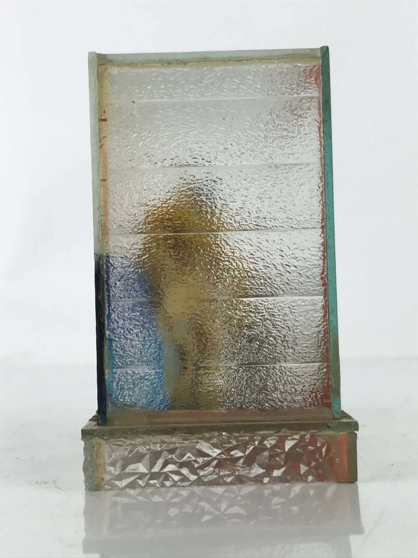 Japanese Wooden Figurine Ise Meotoiwa Souvenir Sunrise Glass Case Display ST19