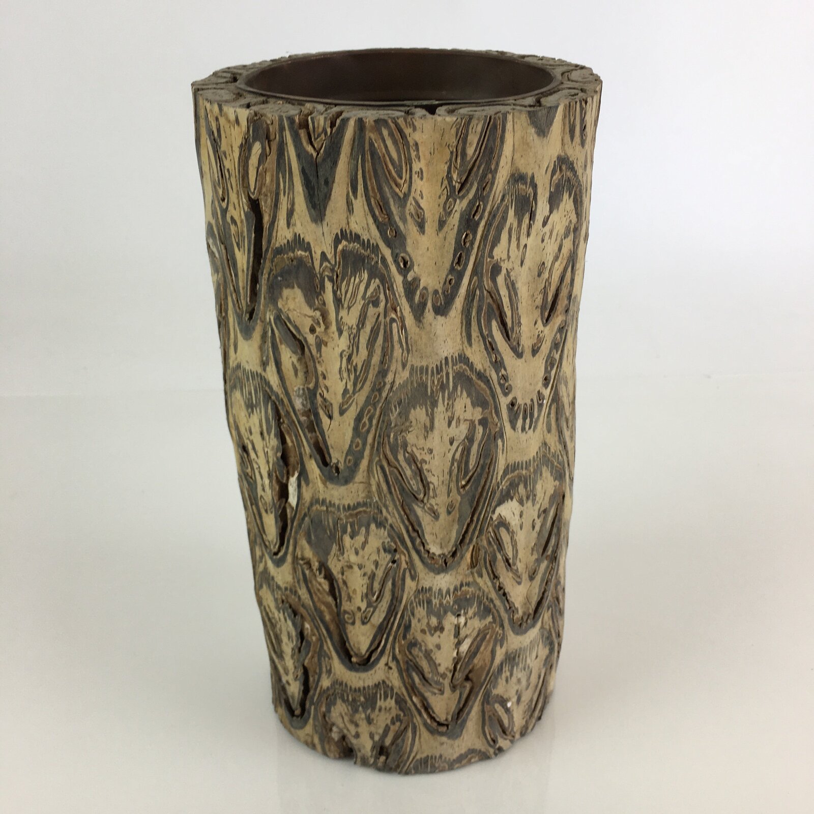 Japanese Wooden Flower Vase Kabin Vtg Flower Arrangement Ikebana FV999