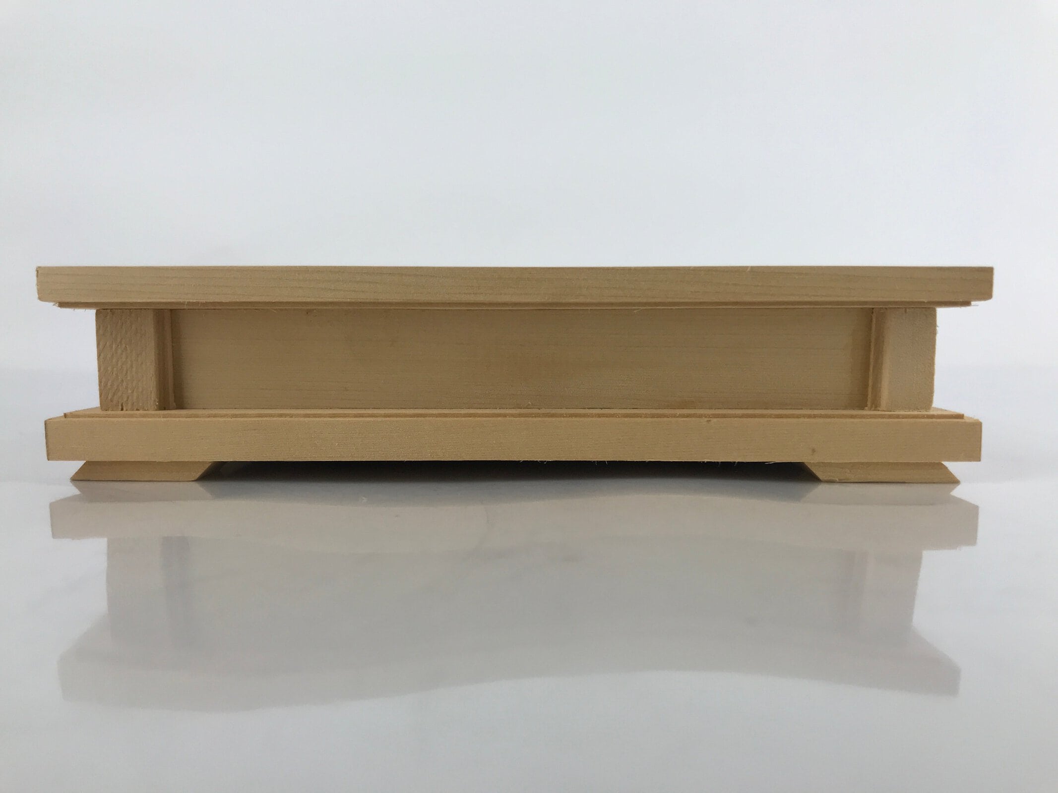 Japanese Wooden Flower Vase Stand Vtg Carved Display Kadai Board Ikebana WT509