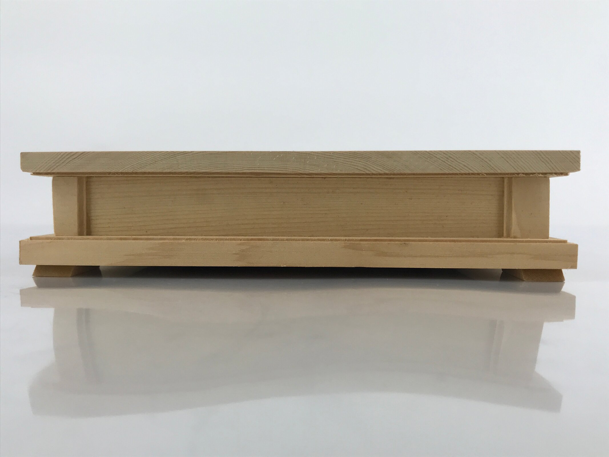 Japanese Wooden Flower Vase Stand Vtg Carved Display Kadai Board Ikebana WT509