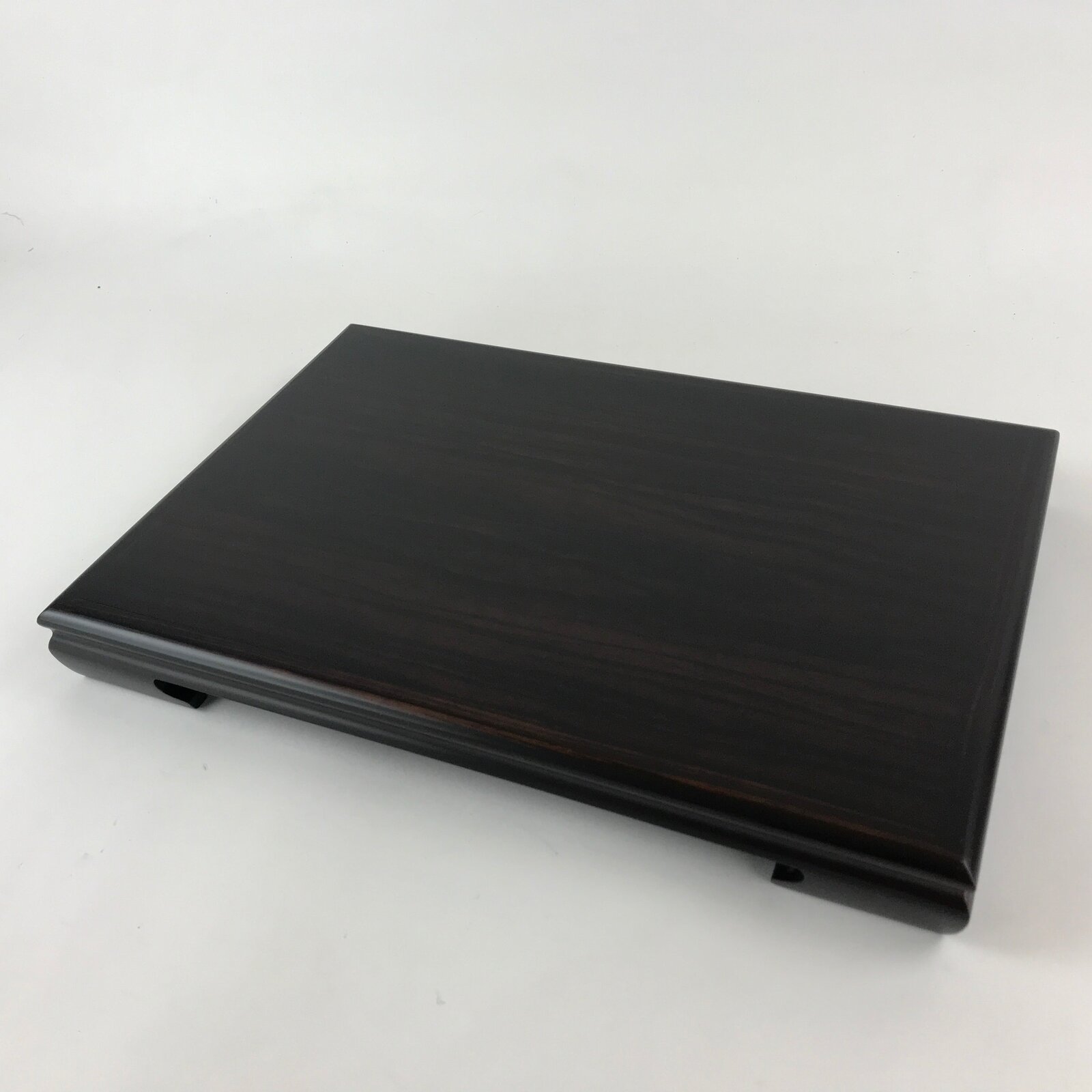 Japanese Wooden Flower Vase Stand Vtg Kadai Board Ikebana Bonsai Brown WT436