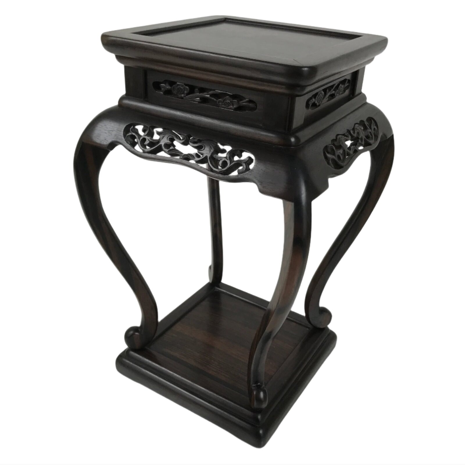 Japanese Wooden Flower Vase Stand Vtg Kadai Table Ikebana Bonsai Brown WT553