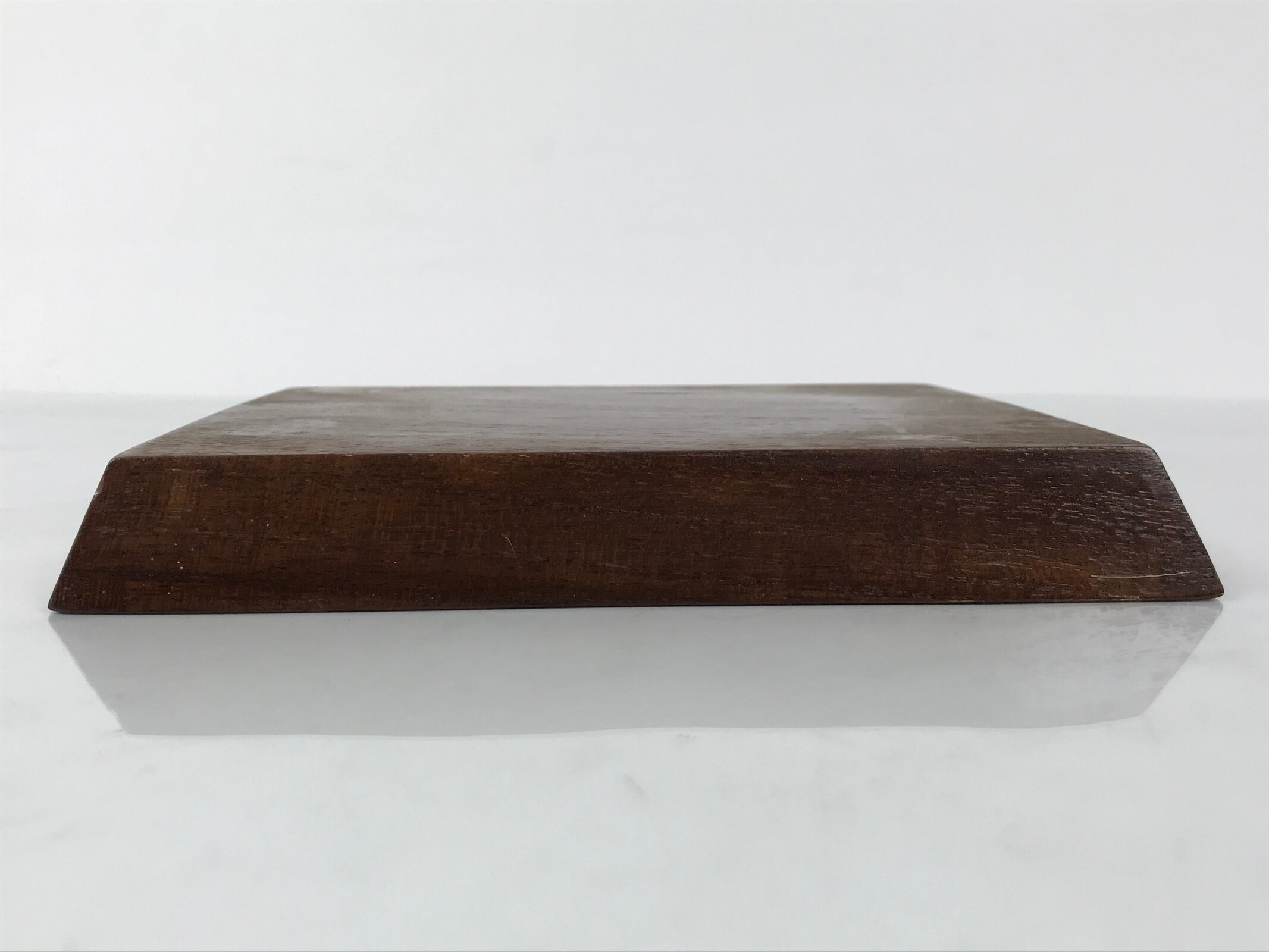 Japanese Wooden Flower Vase Stand Vtg Simple Kadai Board Ikebana Bonsai WT574