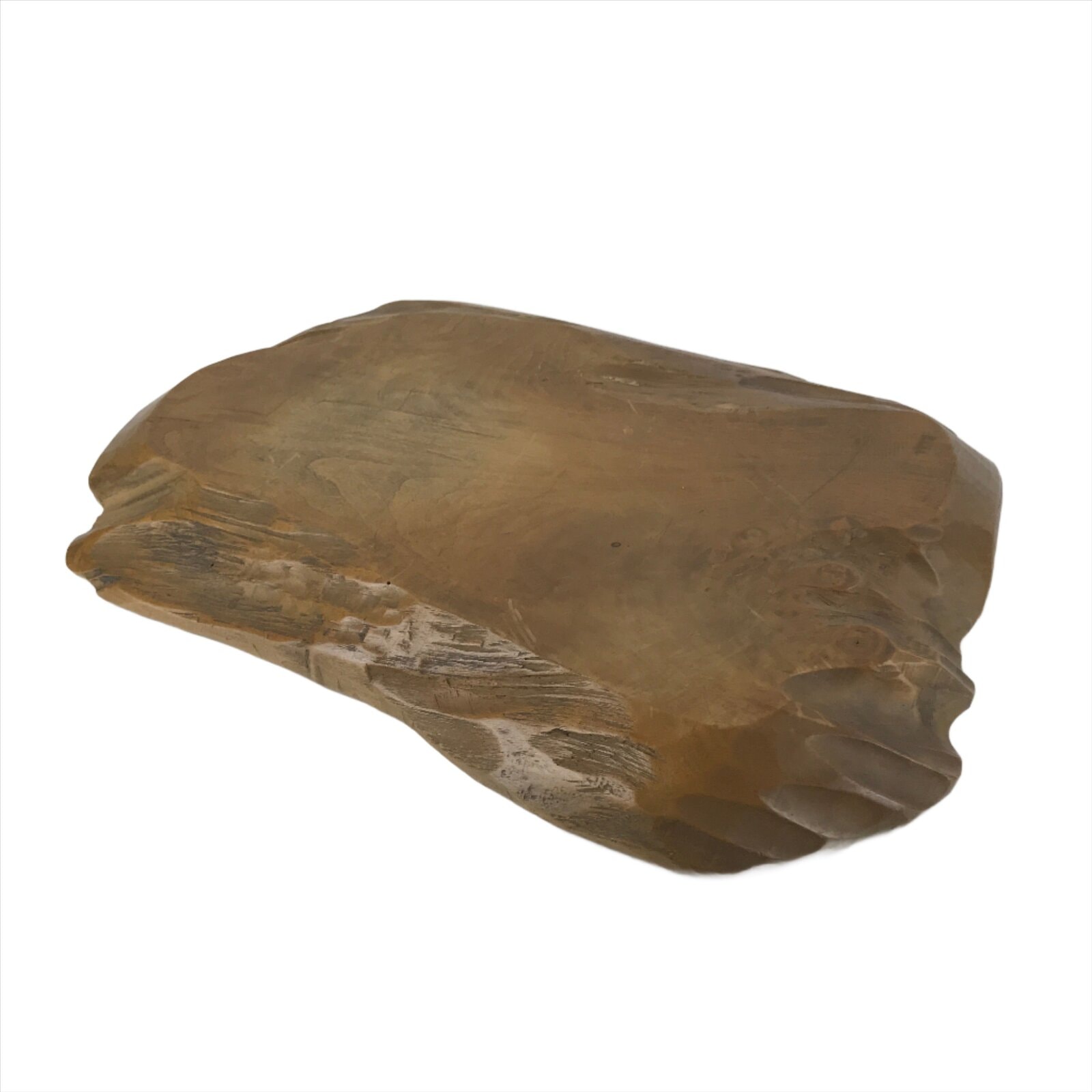 Japanese Wooden Flower Vase Stand Vtg Unique Kadai Board Ikebana Bonsai WT505