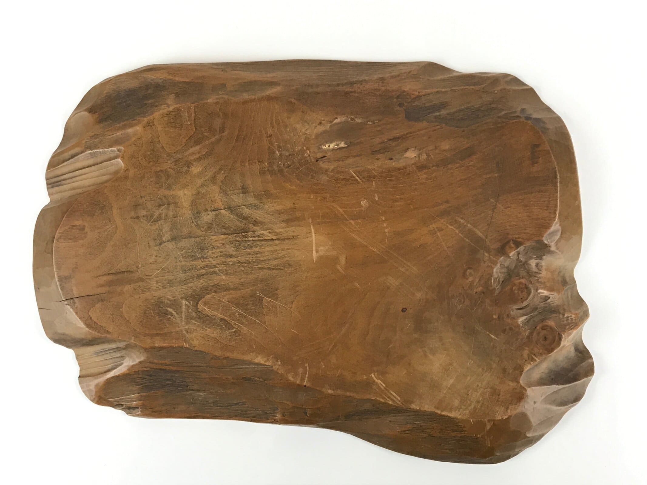 Japanese Wooden Flower Vase Stand Vtg Unique Kadai Board Ikebana Bonsai WT505