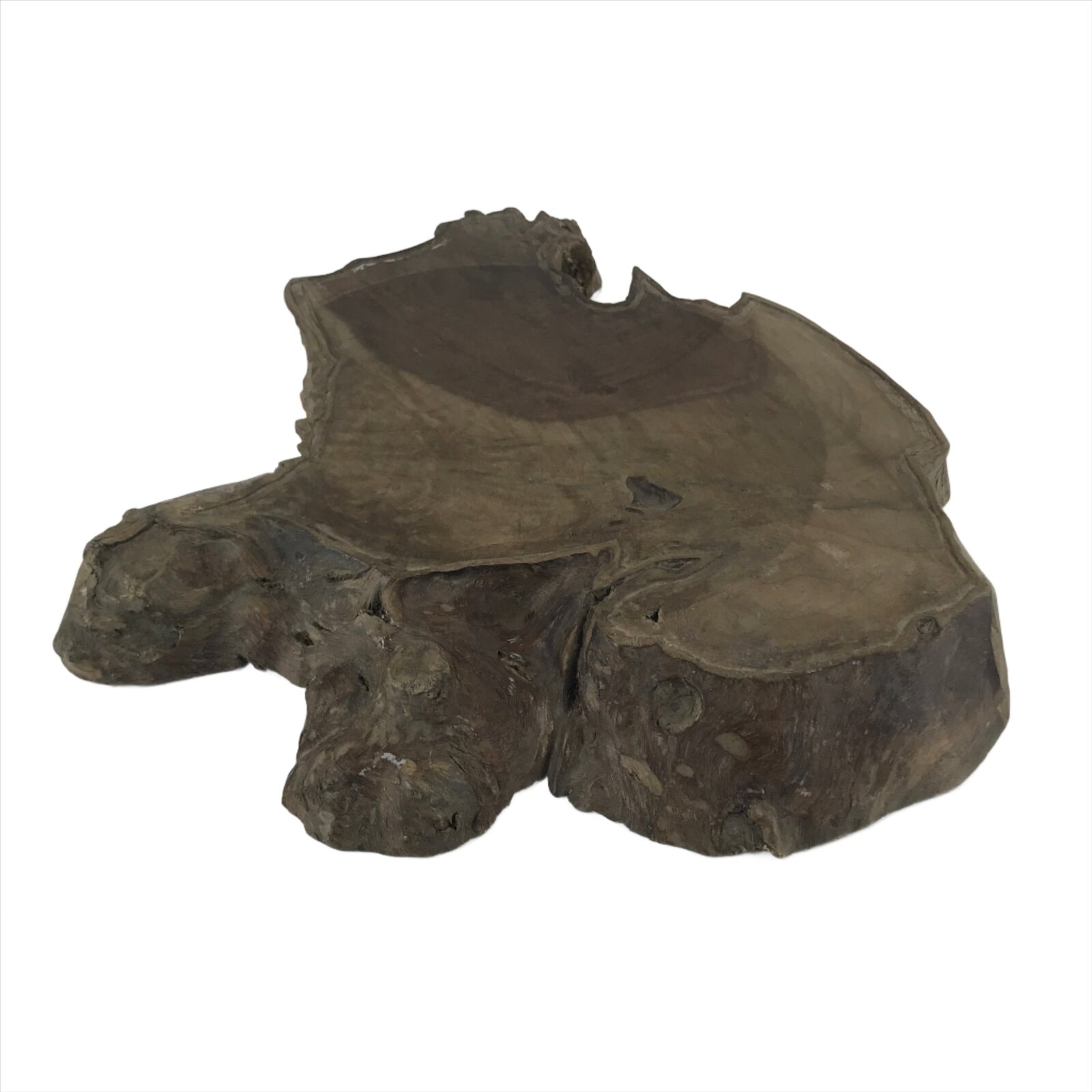 Japanese Wooden Flower Vase Stand Vtg Unique Kadai Board Ikebana Bonsai WT506