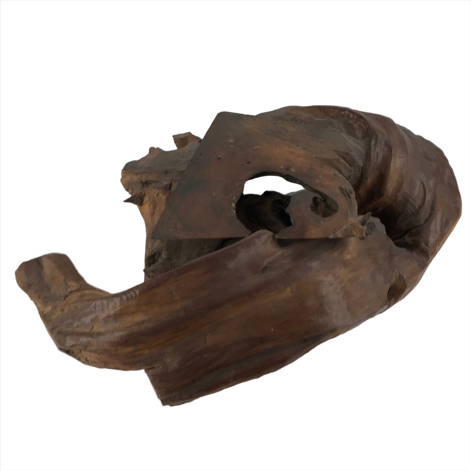 Japanese Wooden Flower Vase Stand Vtg Unique Kadai Board Ikebana Bonsai WT526