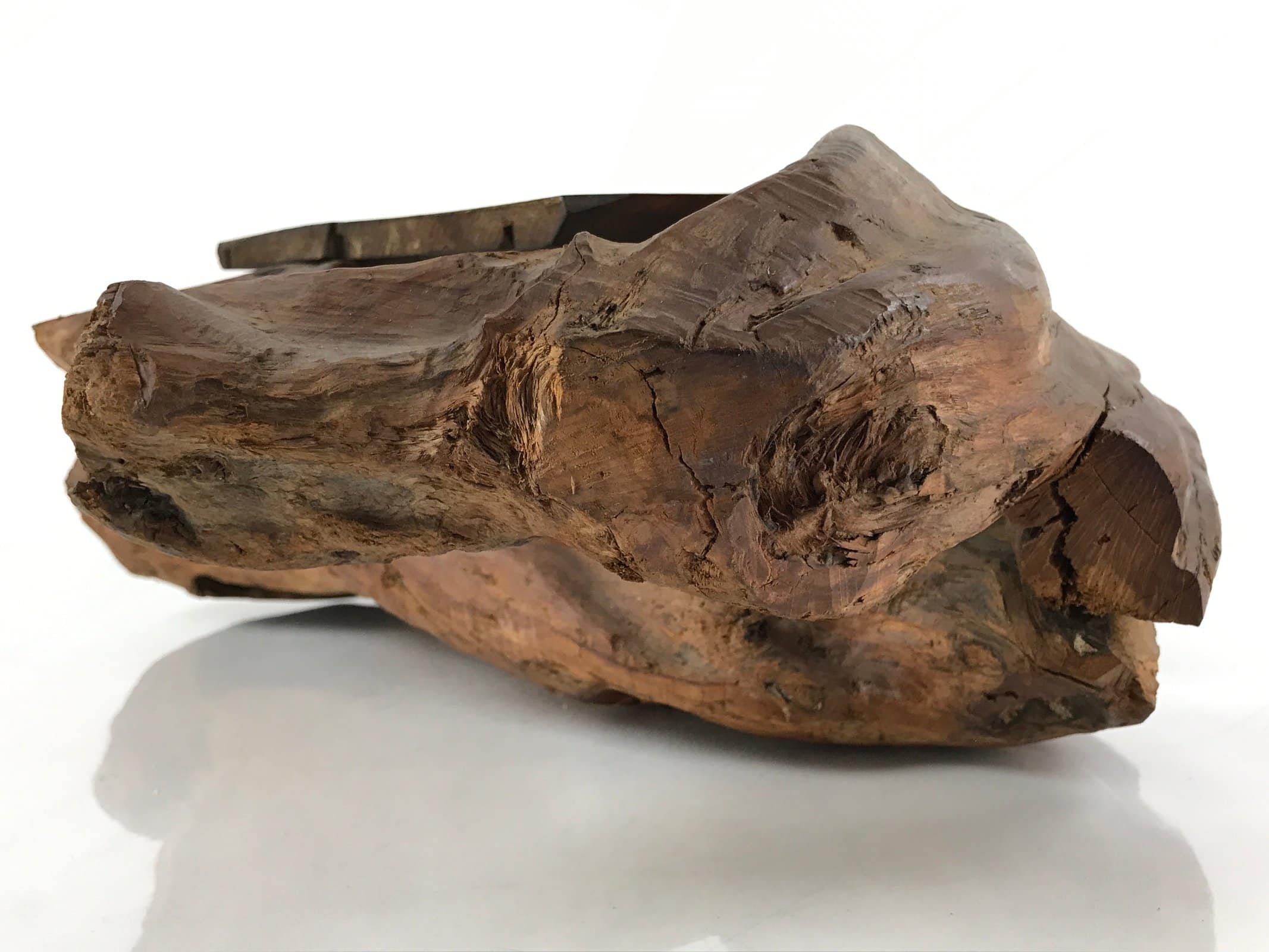 Japanese Wooden Flower Vase Stand Vtg Unique Kadai Board Ikebana Bonsai WT526