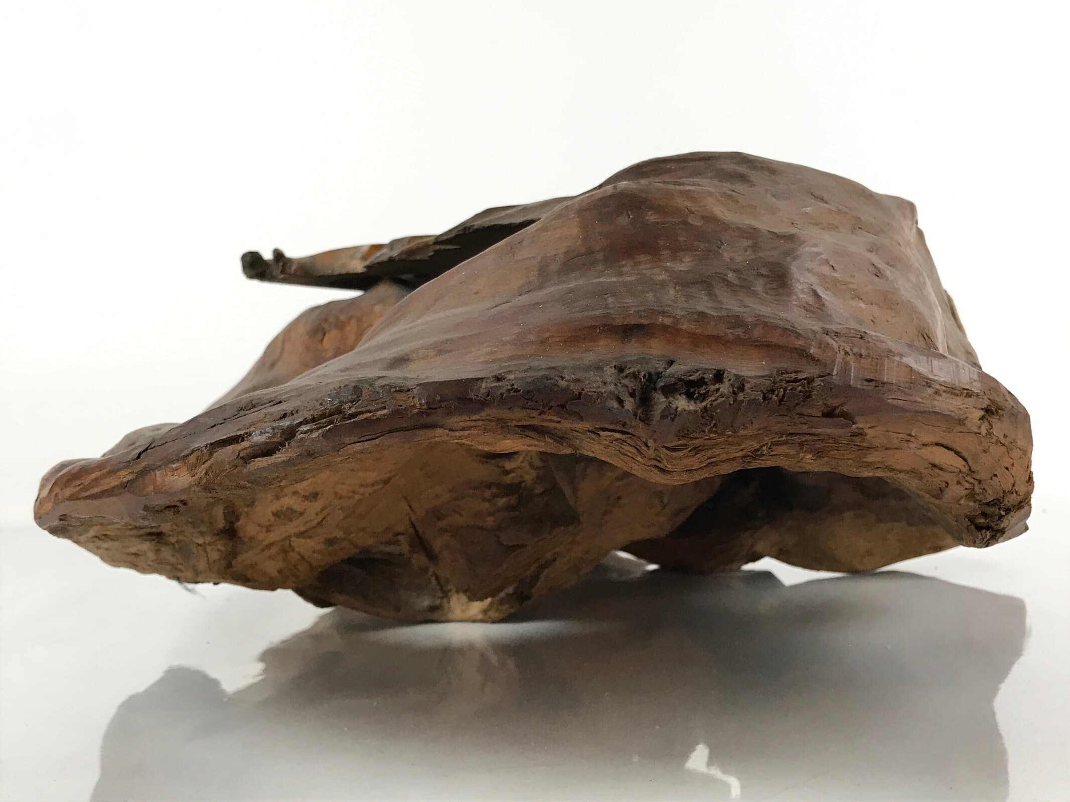 Japanese Wooden Flower Vase Stand Vtg Unique Kadai Board Ikebana Bonsai WT526