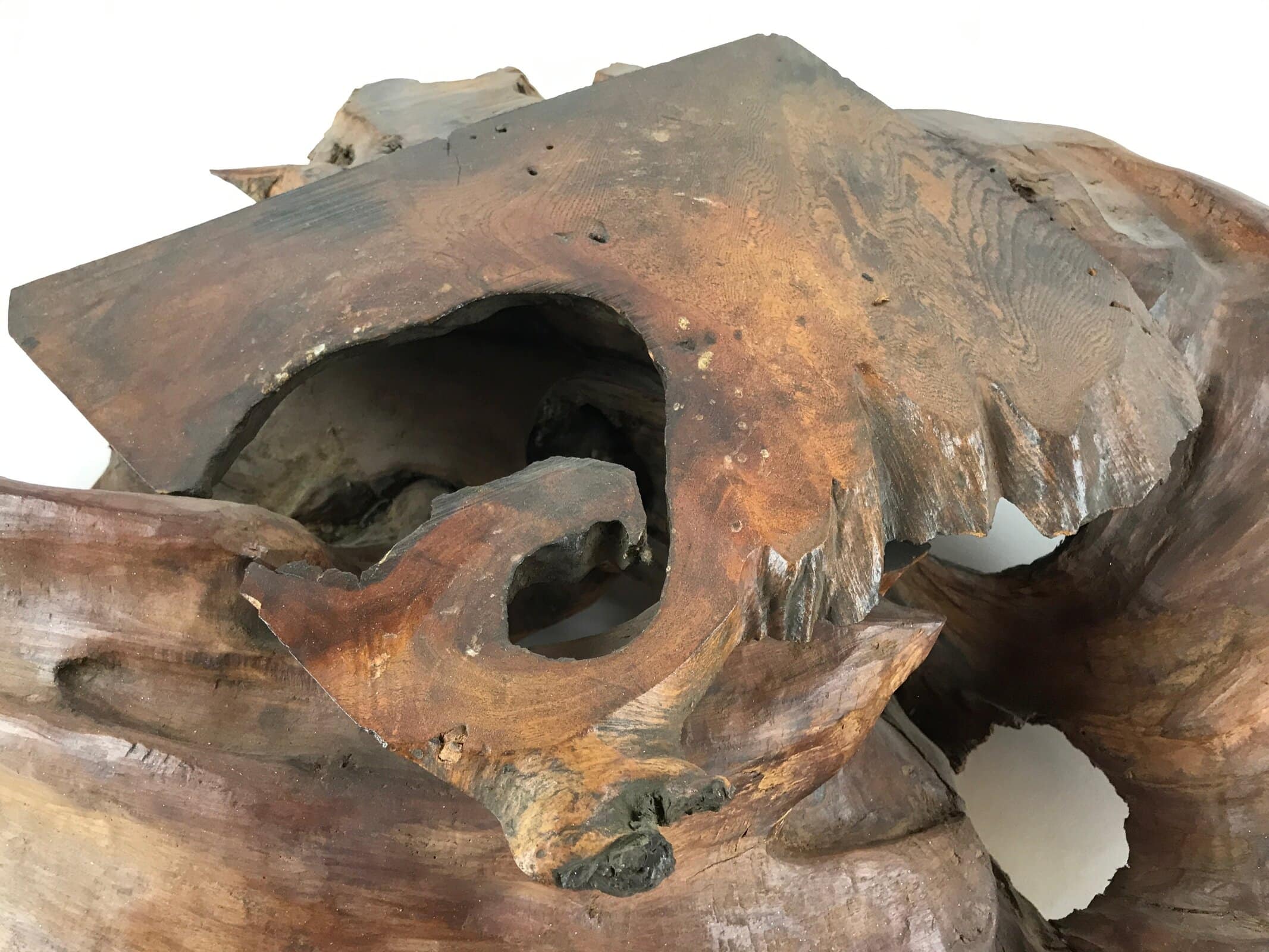 Japanese Wooden Flower Vase Stand Vtg Unique Kadai Board Ikebana Bonsai WT526