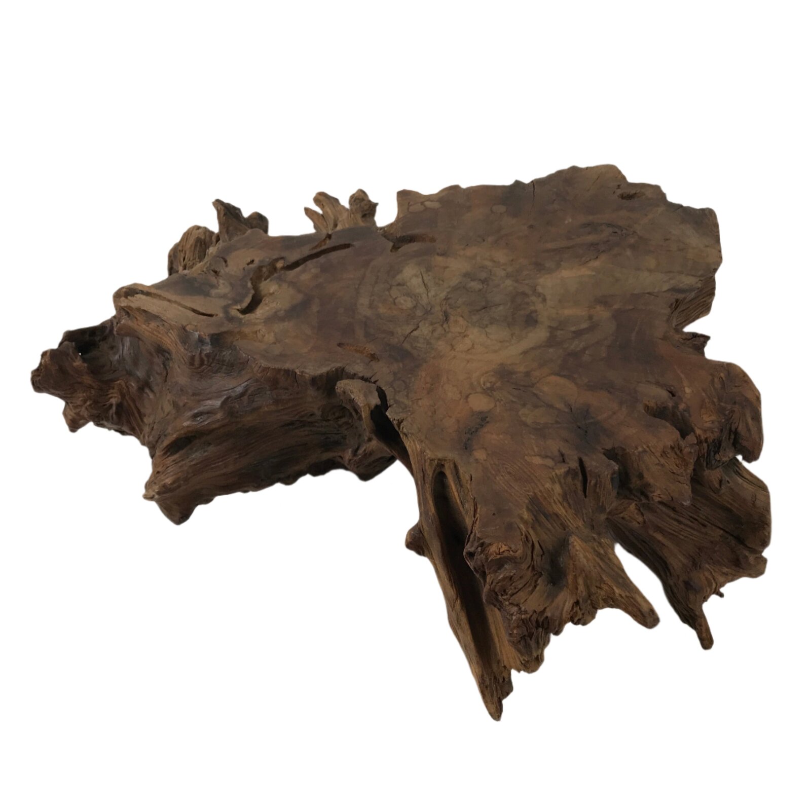 Japanese Wooden Flower Vase Stand Vtg Unique Kadai Board Ikebana Bonsai WT551