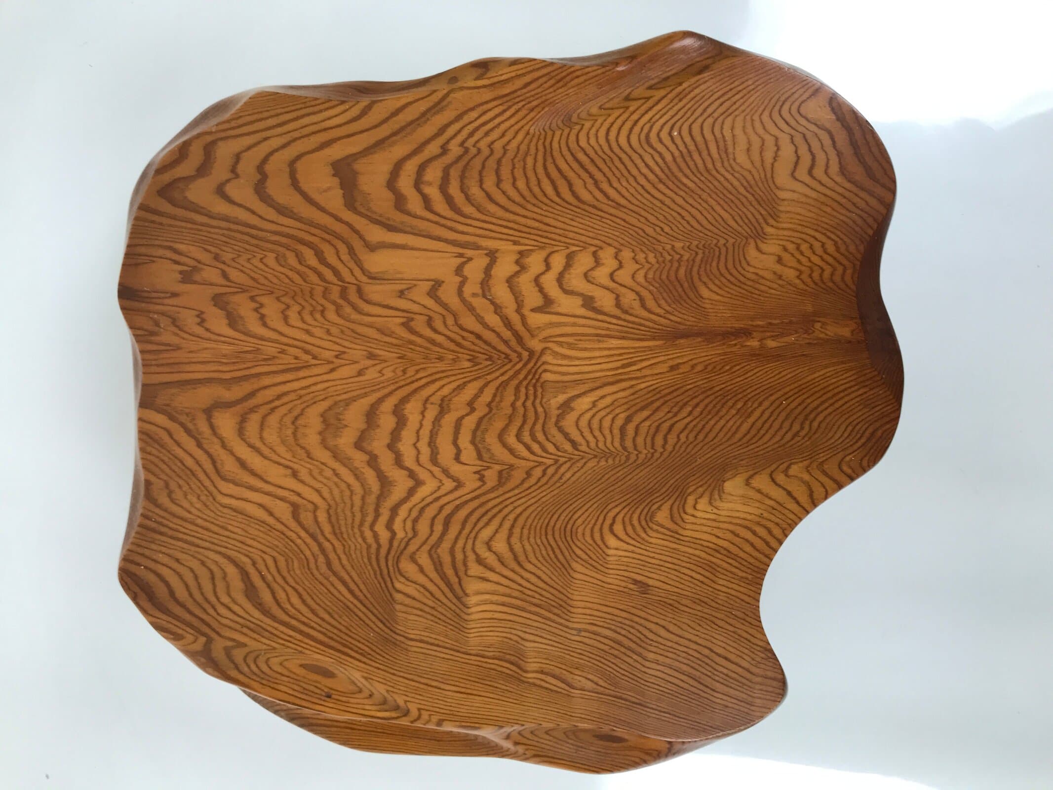 Japanese Wooden Flower Vase Stand Vtg Unique Kadai Board Ikebana Bonsai WT554