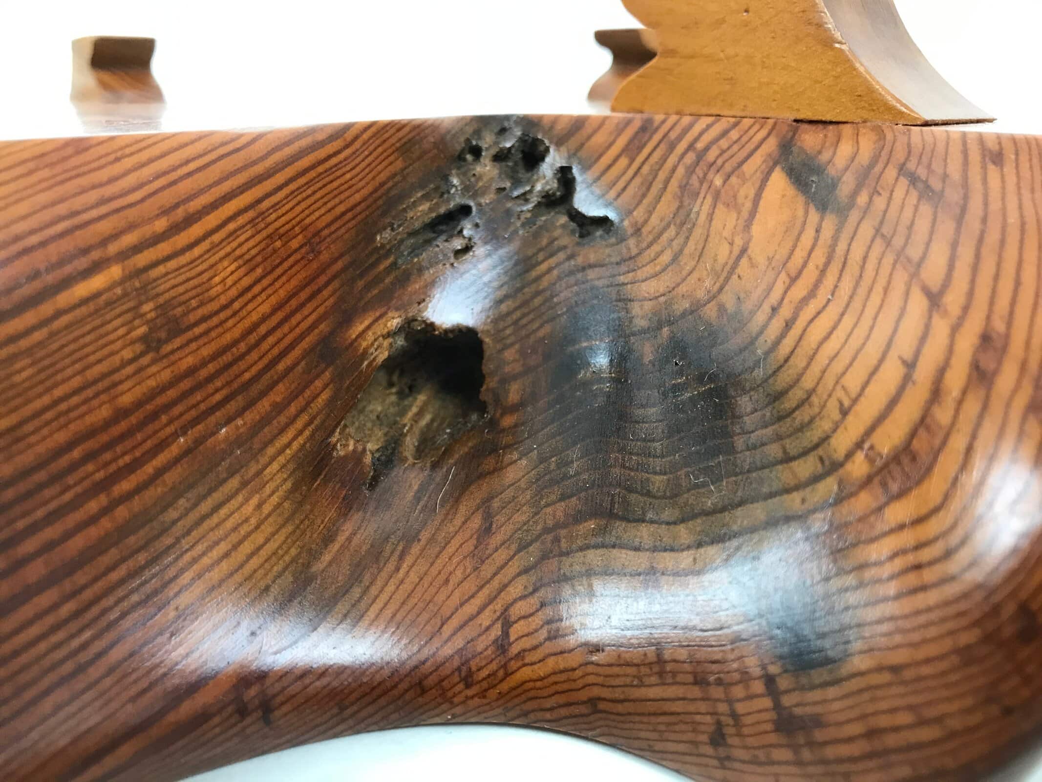 Japanese Wooden Flower Vase Stand Vtg Unique Kadai Board Ikebana Bonsai WT554