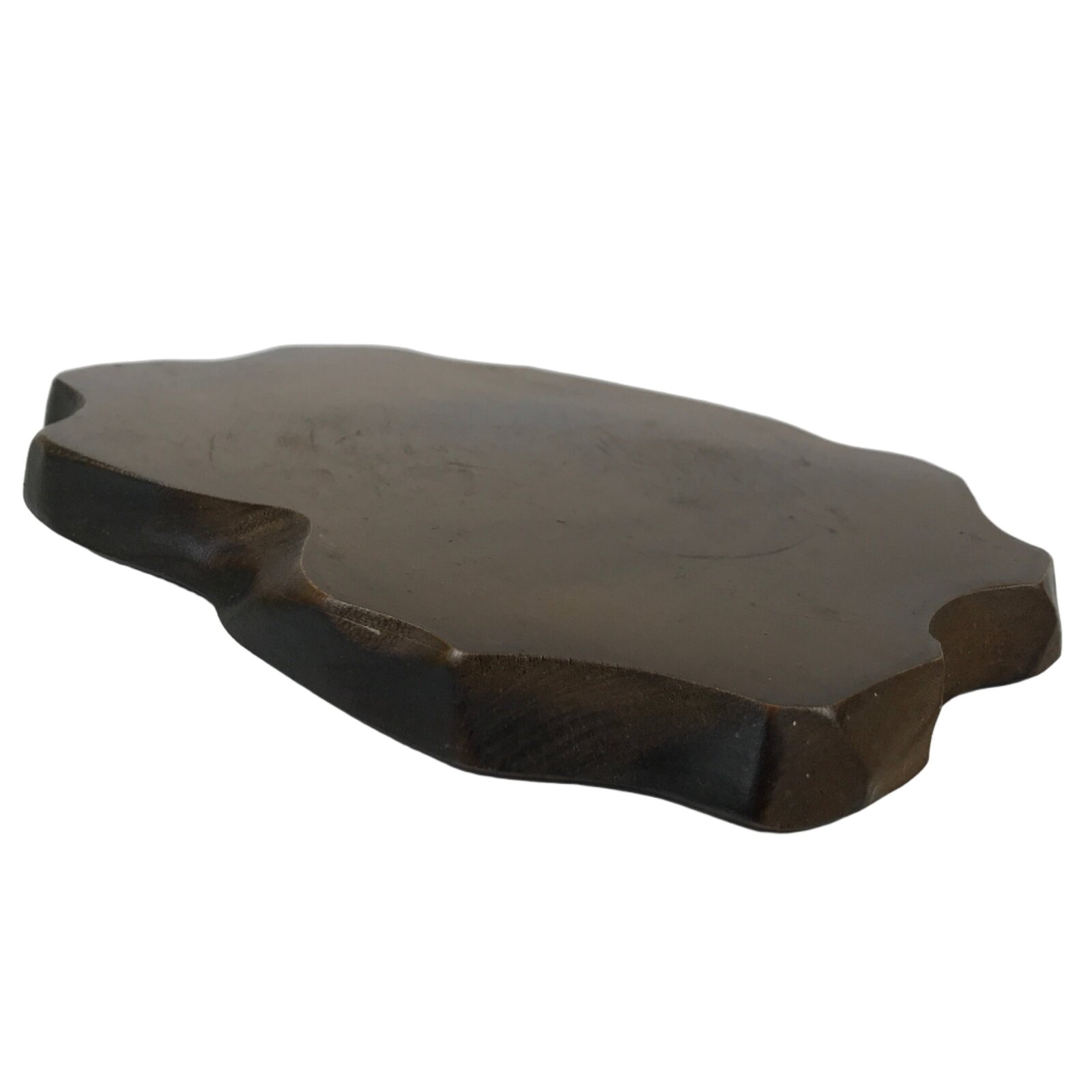 Japanese Wooden Flower Vase Stand Vtg Unique Kadai Board Ikebana Bonsai WT573