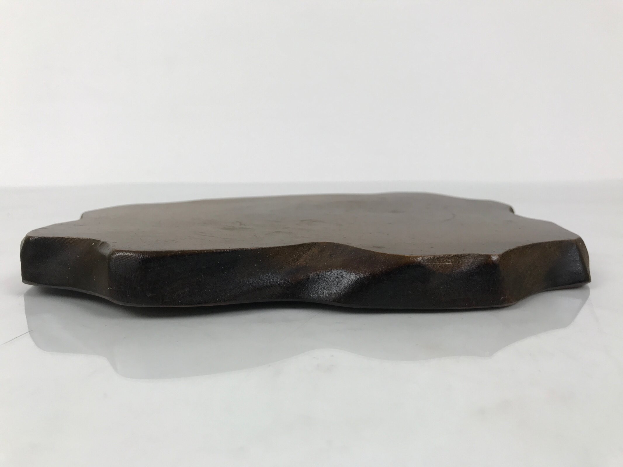 Japanese Wooden Flower Vase Stand Vtg Unique Kadai Board Ikebana Bonsai WT573