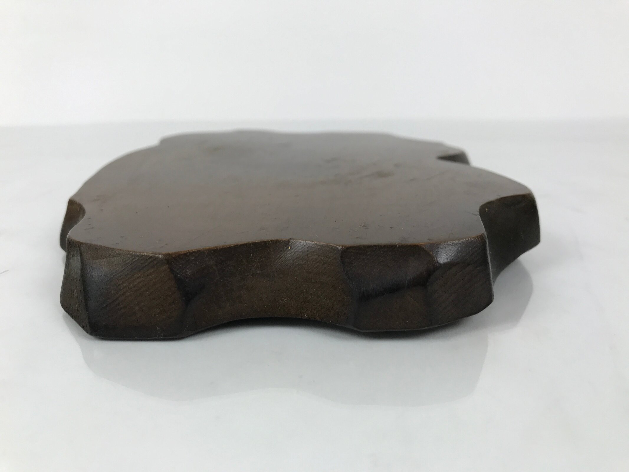 Japanese Wooden Flower Vase Stand Vtg Unique Kadai Board Ikebana Bonsai WT573