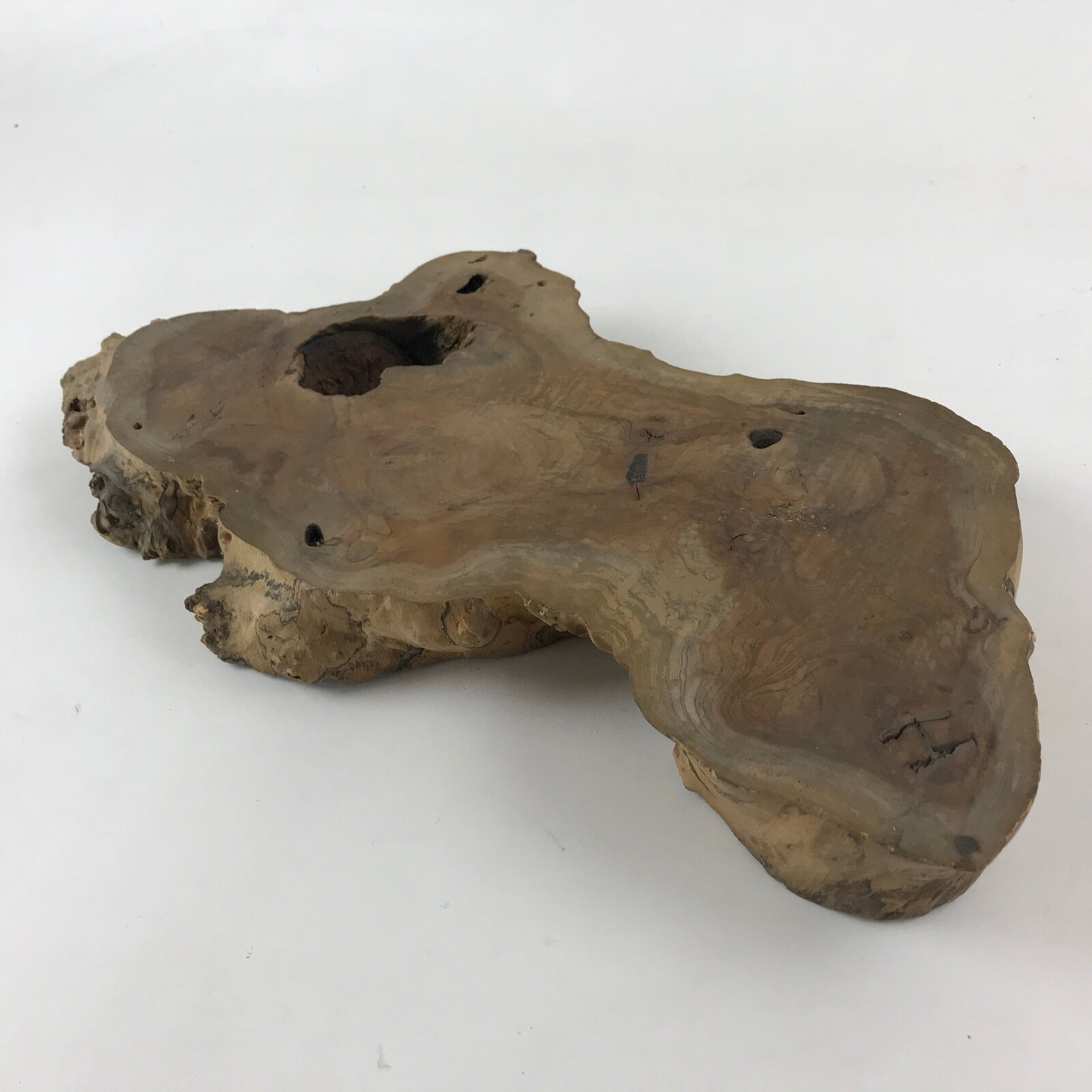 Japanese Wooden Flower Vase Stand Vtg Unique Kadai Ikebana Bonsai WT438