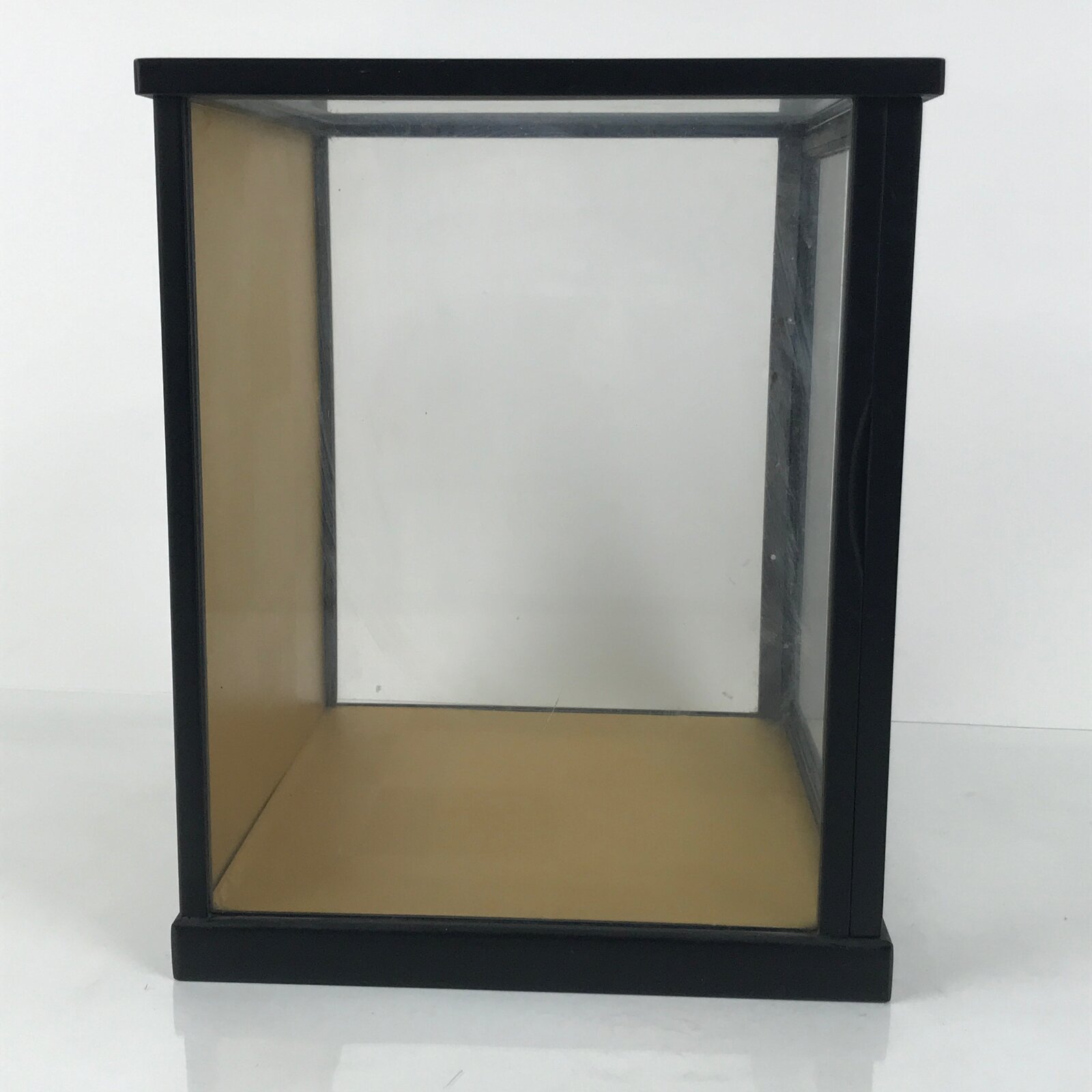 Japanese Wooden Frame Glass Display Case Vtg Hina Doll Figurine Statue ID659