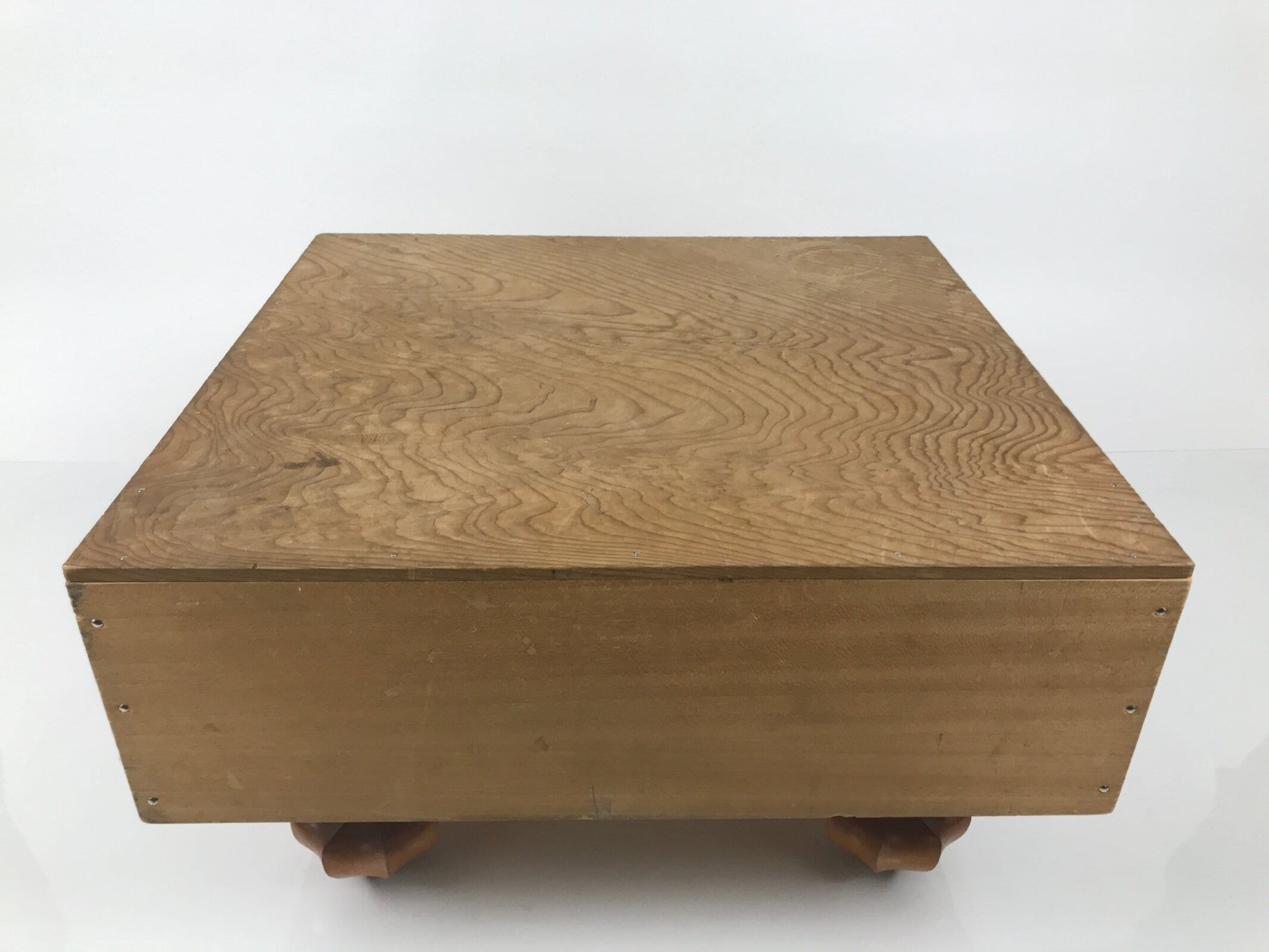 Japanese Wooden Go Board Vtg Igo Game Table Goban Leg Heso 19X19 Grid GB106