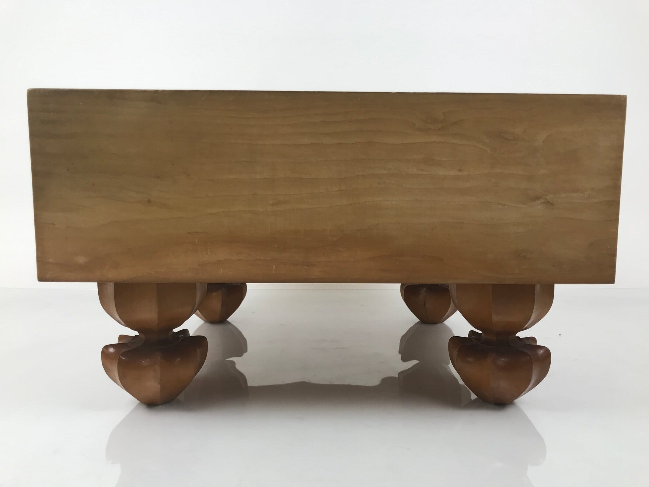 Japanese Wooden Go Board Vtg Igo Game Table Goban Leg Heso 19X19 Grid GB106