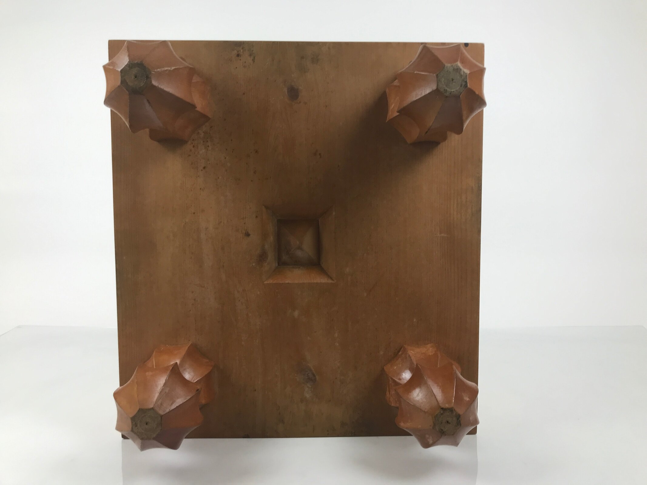 Japanese Wooden Go Board Vtg Igo Game Table Goban Leg Heso 19X19 Grid GB106
