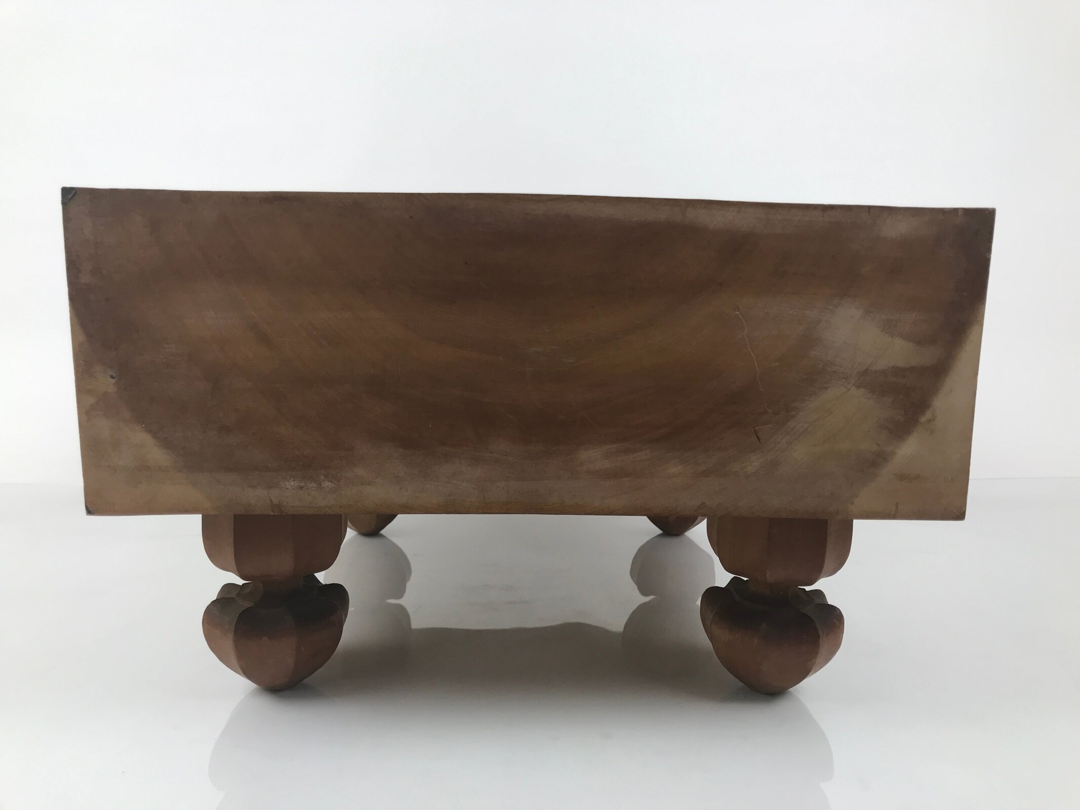 Japanese Wooden Go Board Vtg Igo Game Table Goban Leg Heso 19X19 Grid GB108