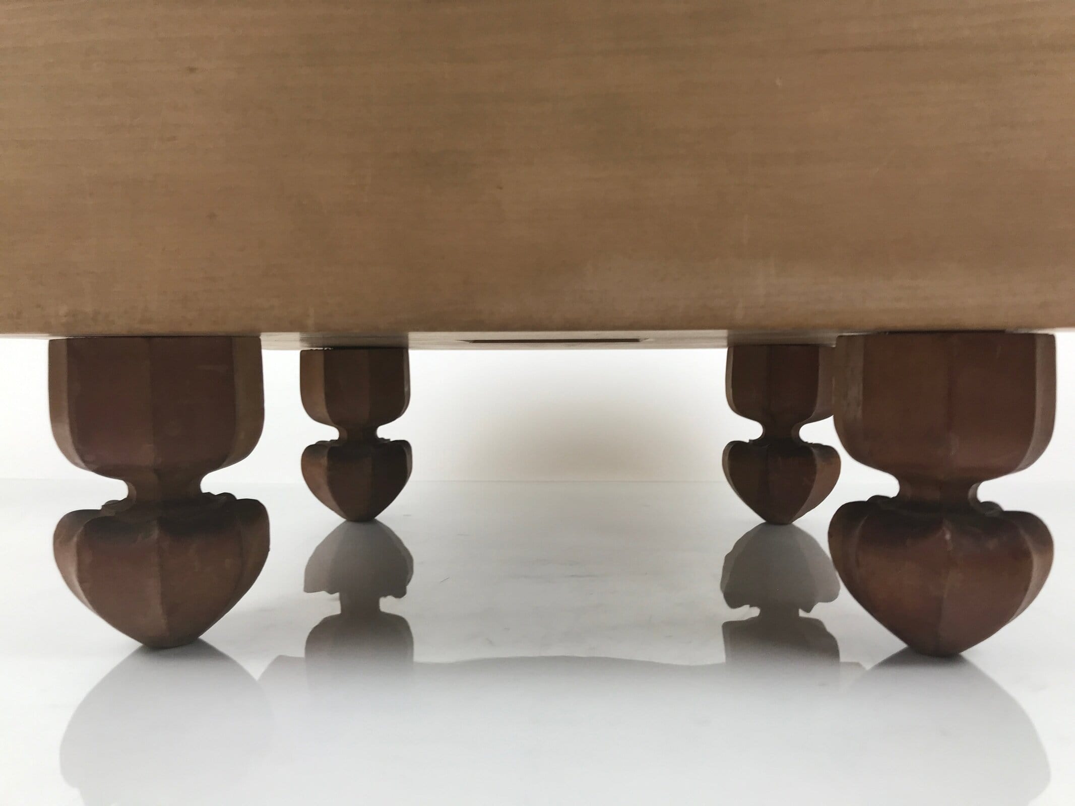 Japanese Wooden Go Board Vtg Igo Game Table Goban Leg Heso 19X19 Grid GB108