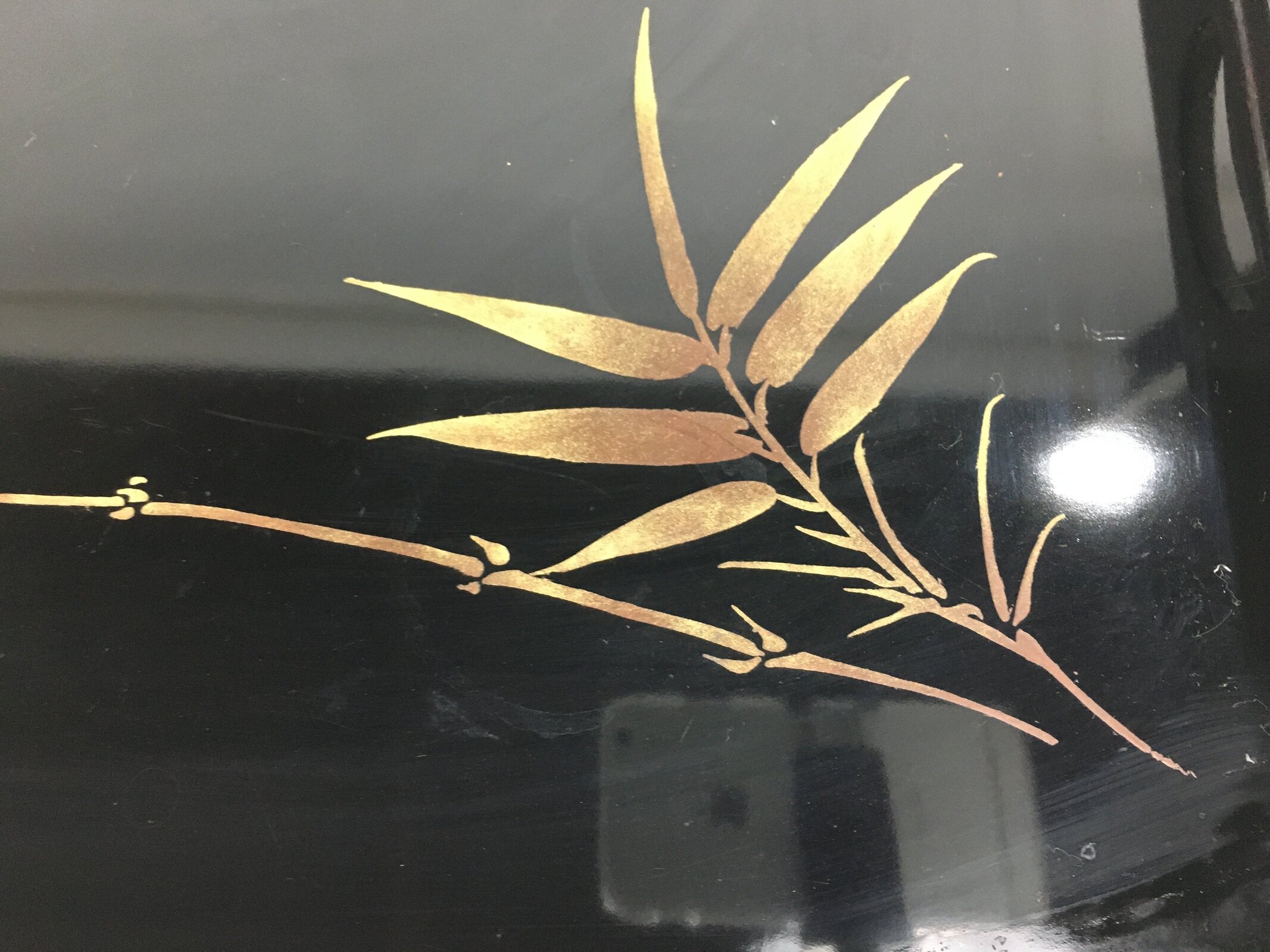 Japanese Wooden Handmade Lacquered Tray Obon Vtg Nurimono Black UR531