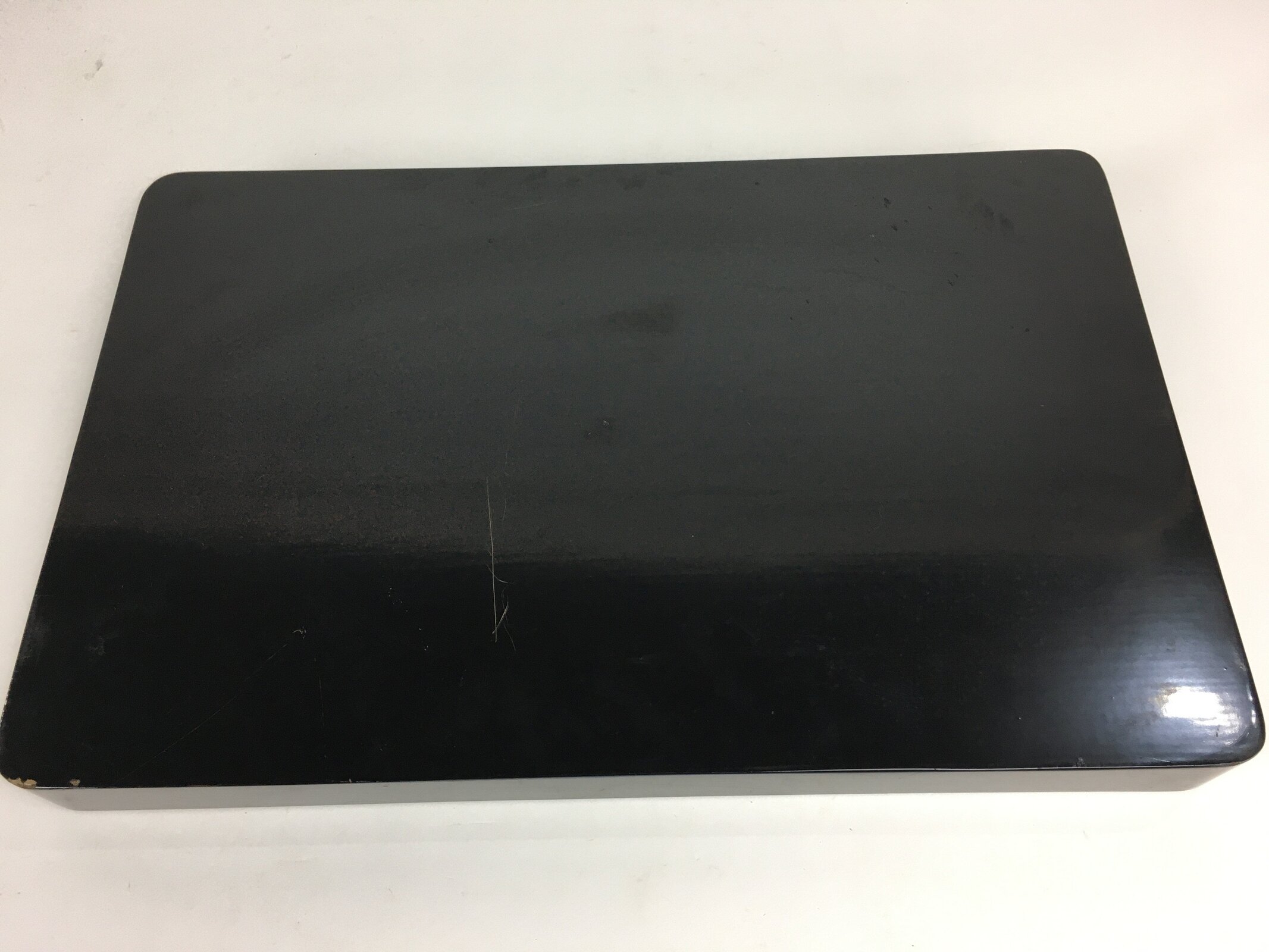 Japanese Wooden Handmade Lacquered Tray Obon Vtg Nurimono Black UR531