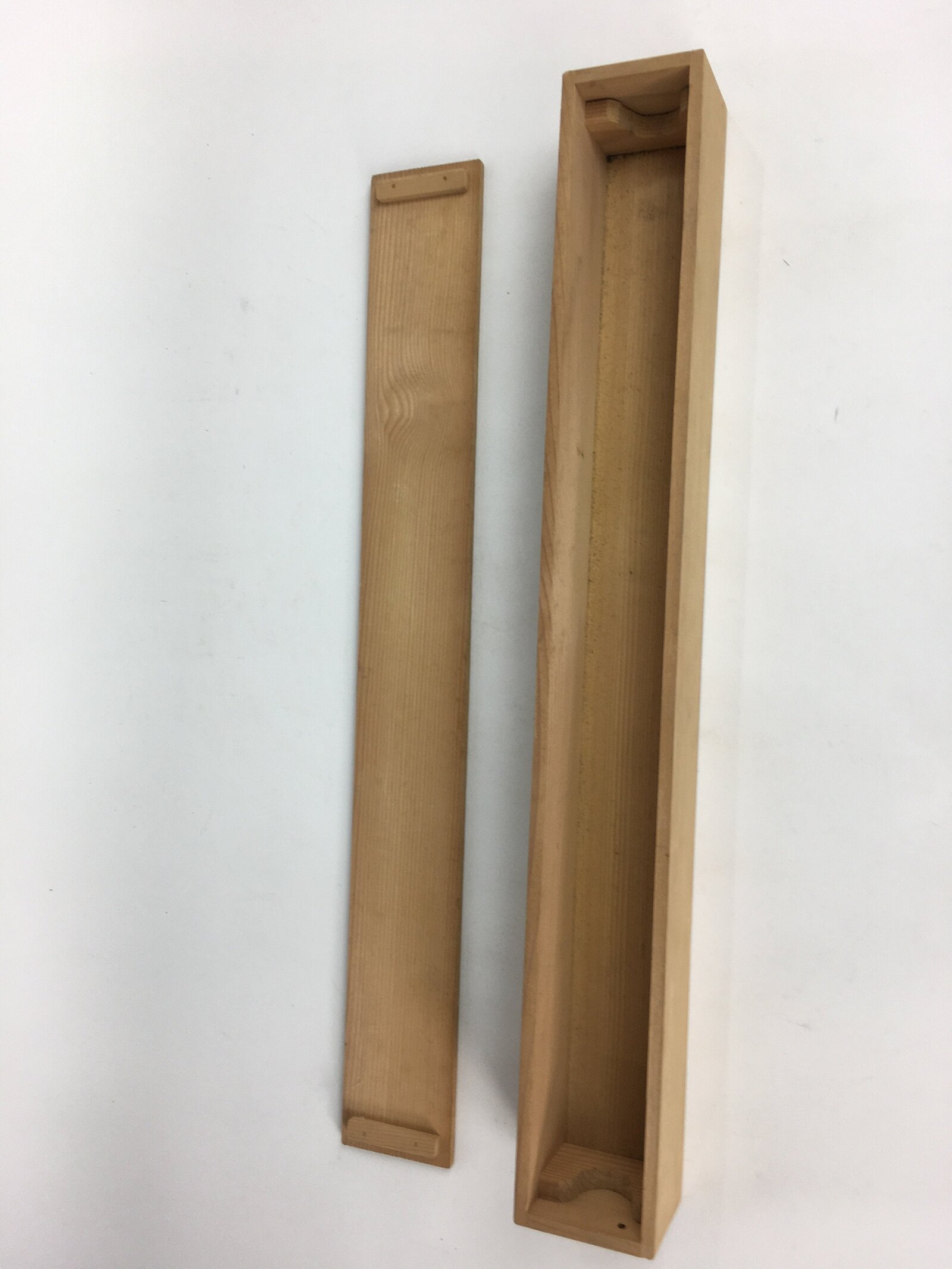 Japanese Wooden Hanging Scroll Box Vtg Kakejiku Hako Inside Length 59 cm SB184