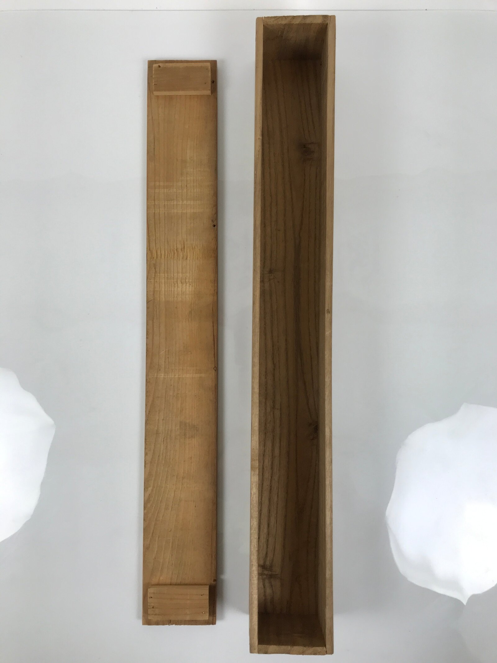 Japanese Wooden Hanging Scroll Box Vtg Kakejiku Hako Inside Length 61.2cm SB322