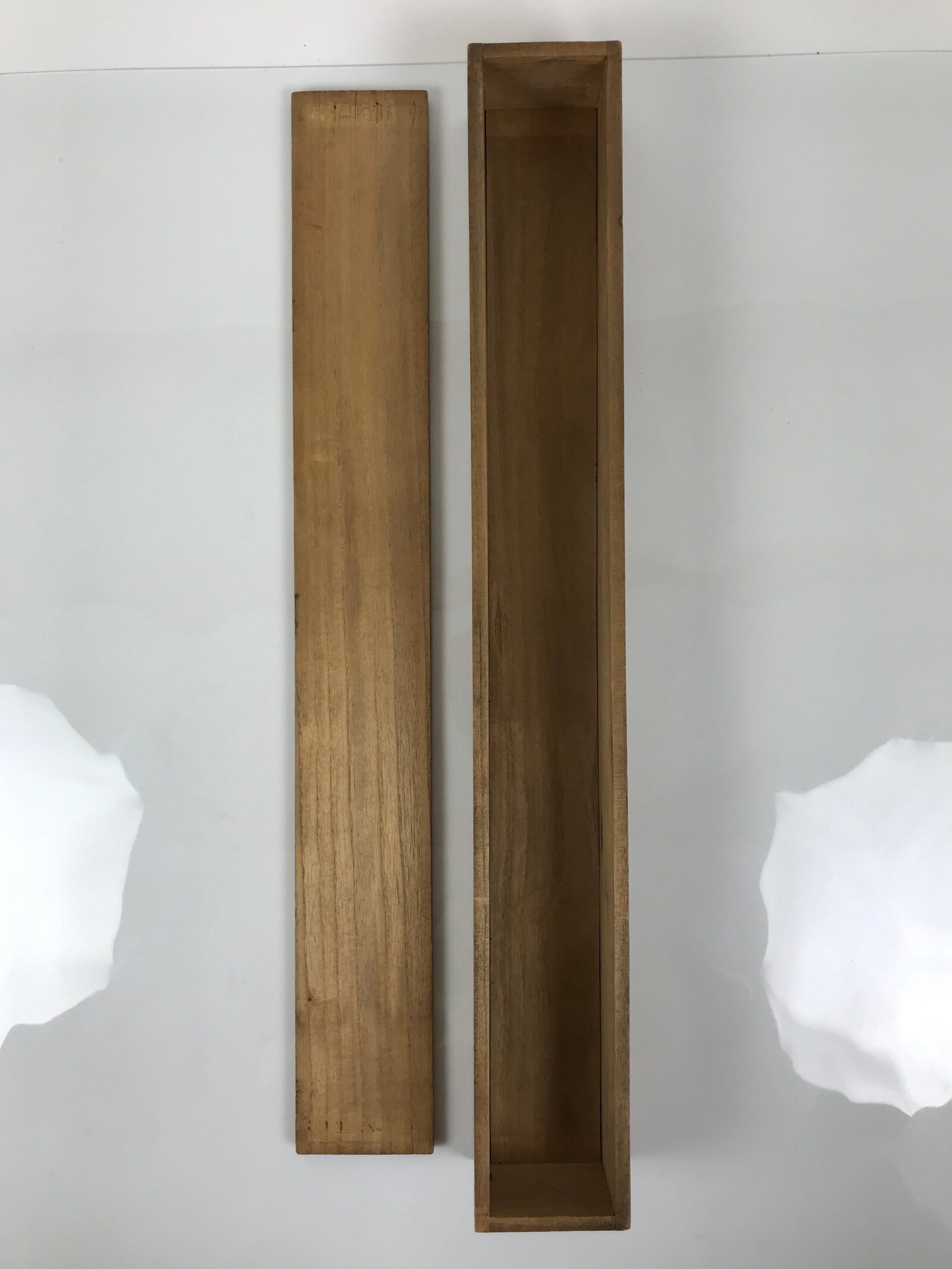 Japanese Wooden Hanging Scroll Box Vtg Kakejiku Hako Inside Length 62.5cm SB321