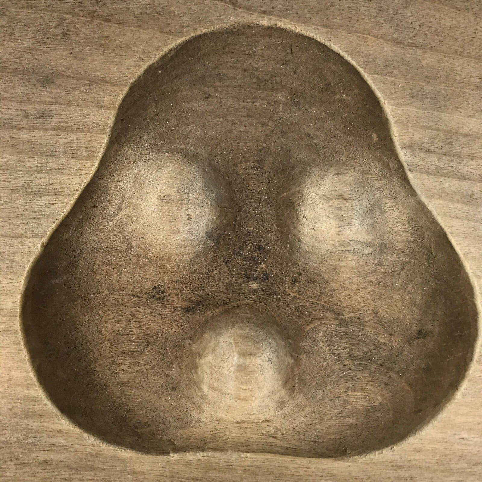 Japanese Wooden Kashigata Cake Mold Vtg Sweet Wagashi Buddhist Mon Crest Kg669