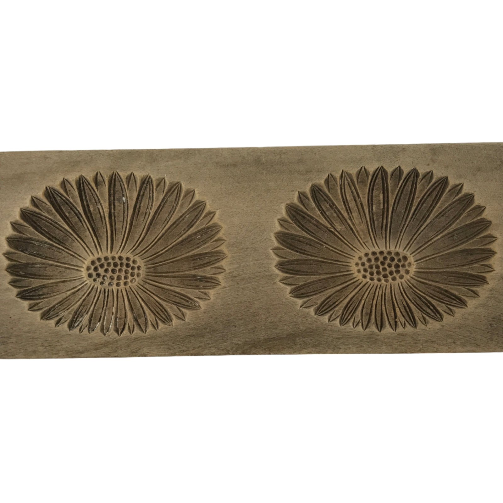 Japanese Wooden Kashigata Cake Mold Vtg Sweet Wagashi Chrysanthemum Kiku Kg734
