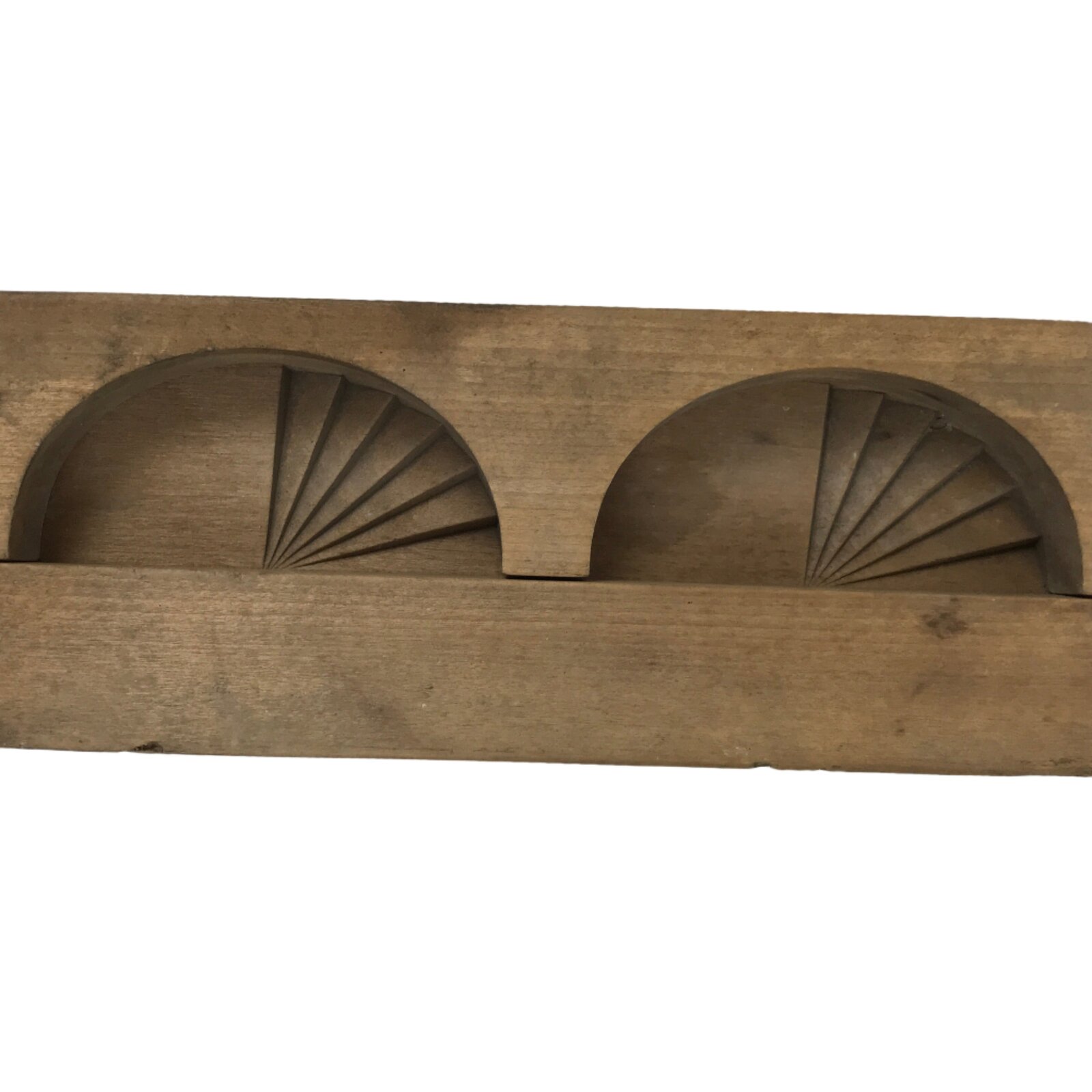 Japanese Wooden Kashigata Cake Mold Vtg Sweet Wagashi Fish Cake Kamaboko Kg664