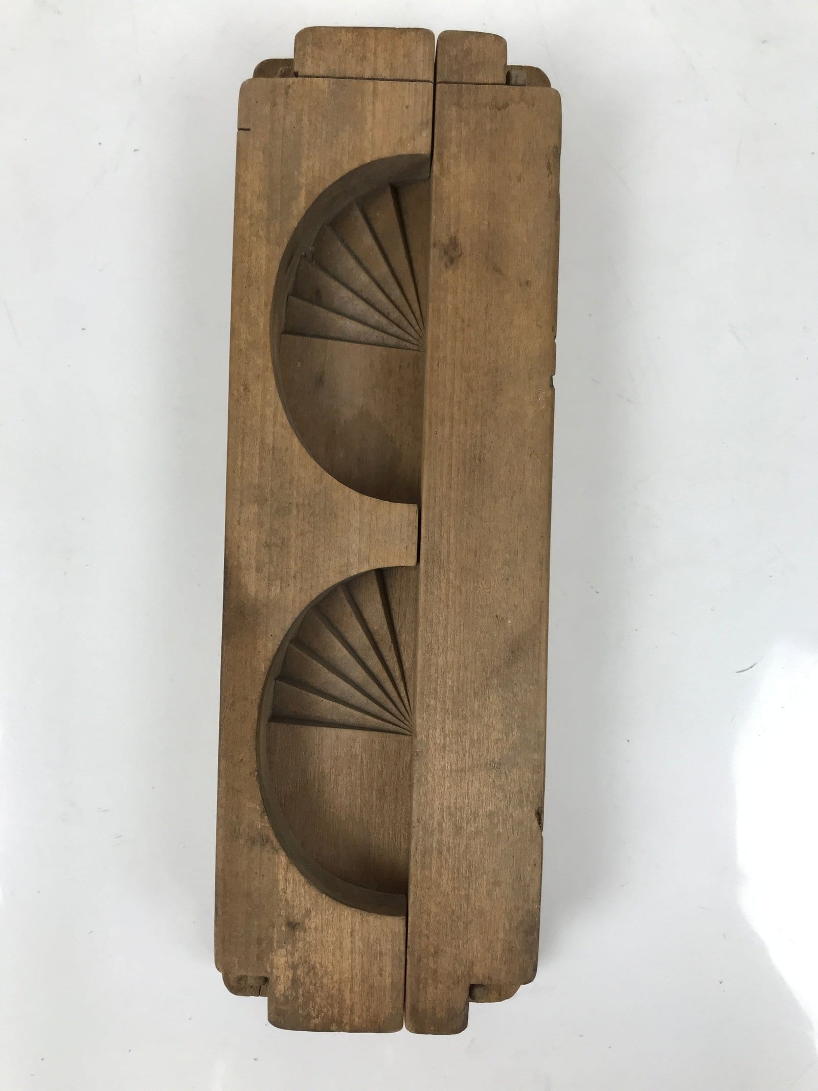 Japanese Wooden Kashigata Cake Mold Vtg Sweet Wagashi Fish Cake Kamaboko Kg664