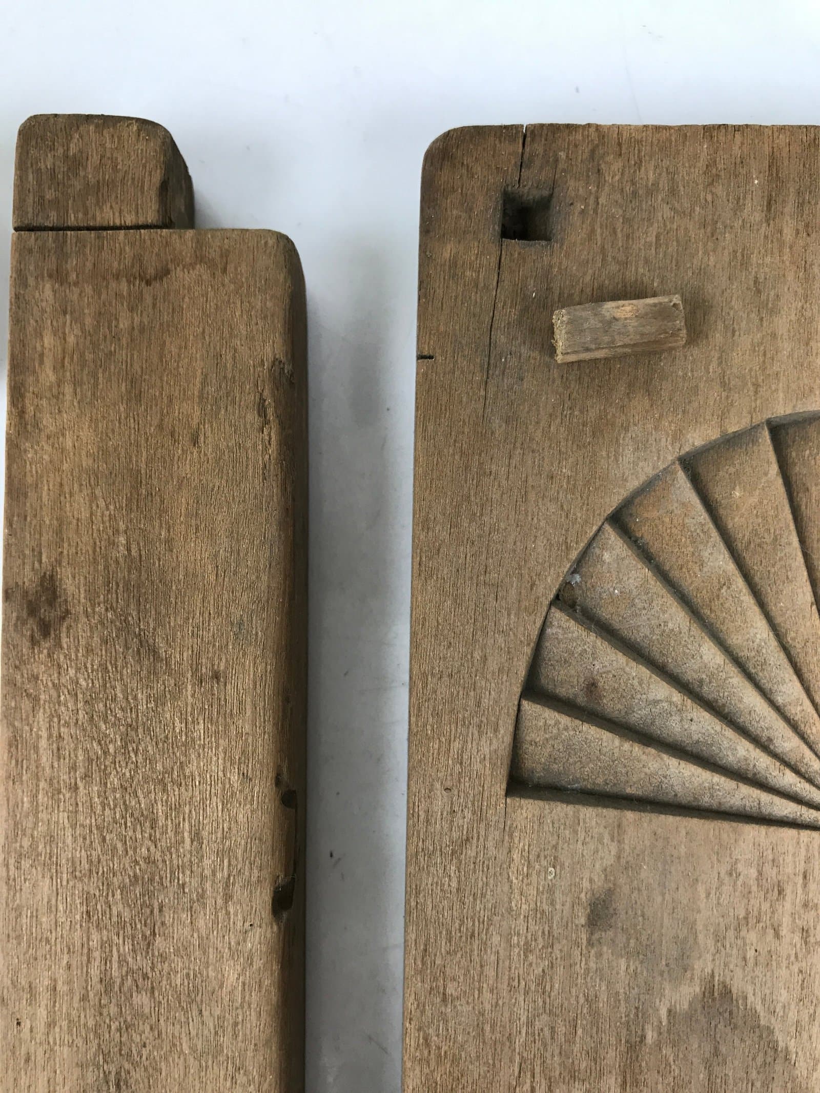 Japanese Wooden Kashigata Cake Mold Vtg Sweet Wagashi Fish Cake Kamaboko Kg664