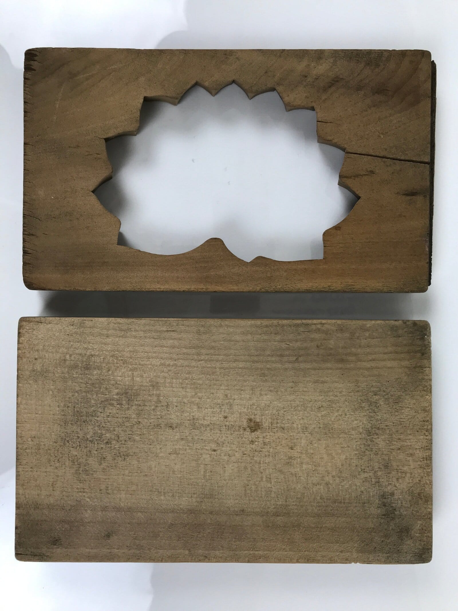 Japanese Wooden Kashigata Cake Mold Vtg Sweet Wagashi Lotus Flower Hasu Kg760