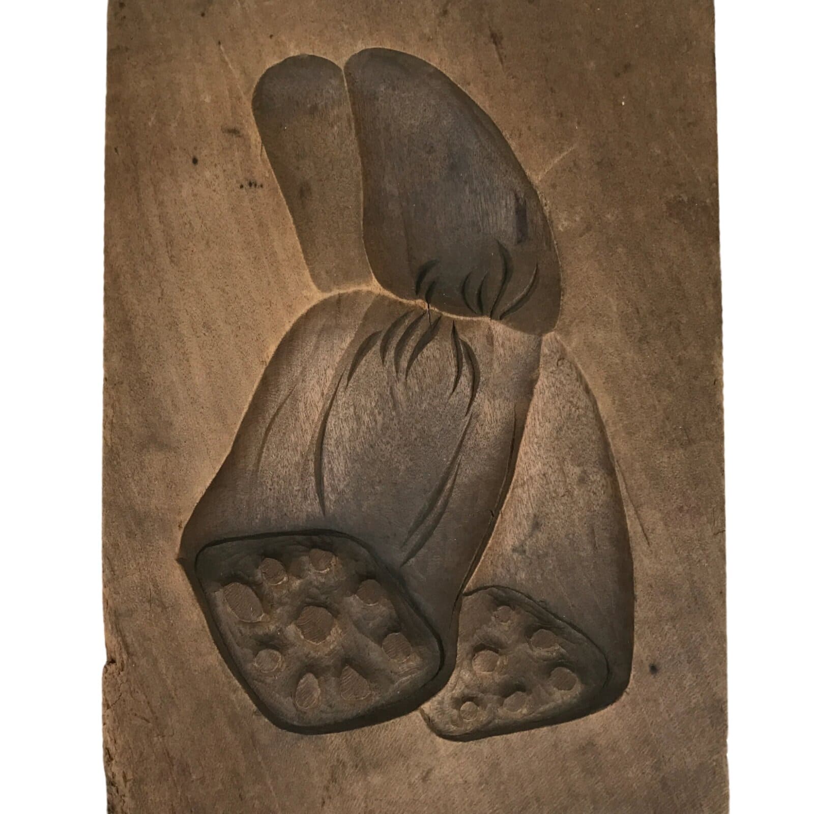 Japanese Wooden Kashigata Cake Mold Vtg Sweet Wagashi Lotus Root Renkon Kg655