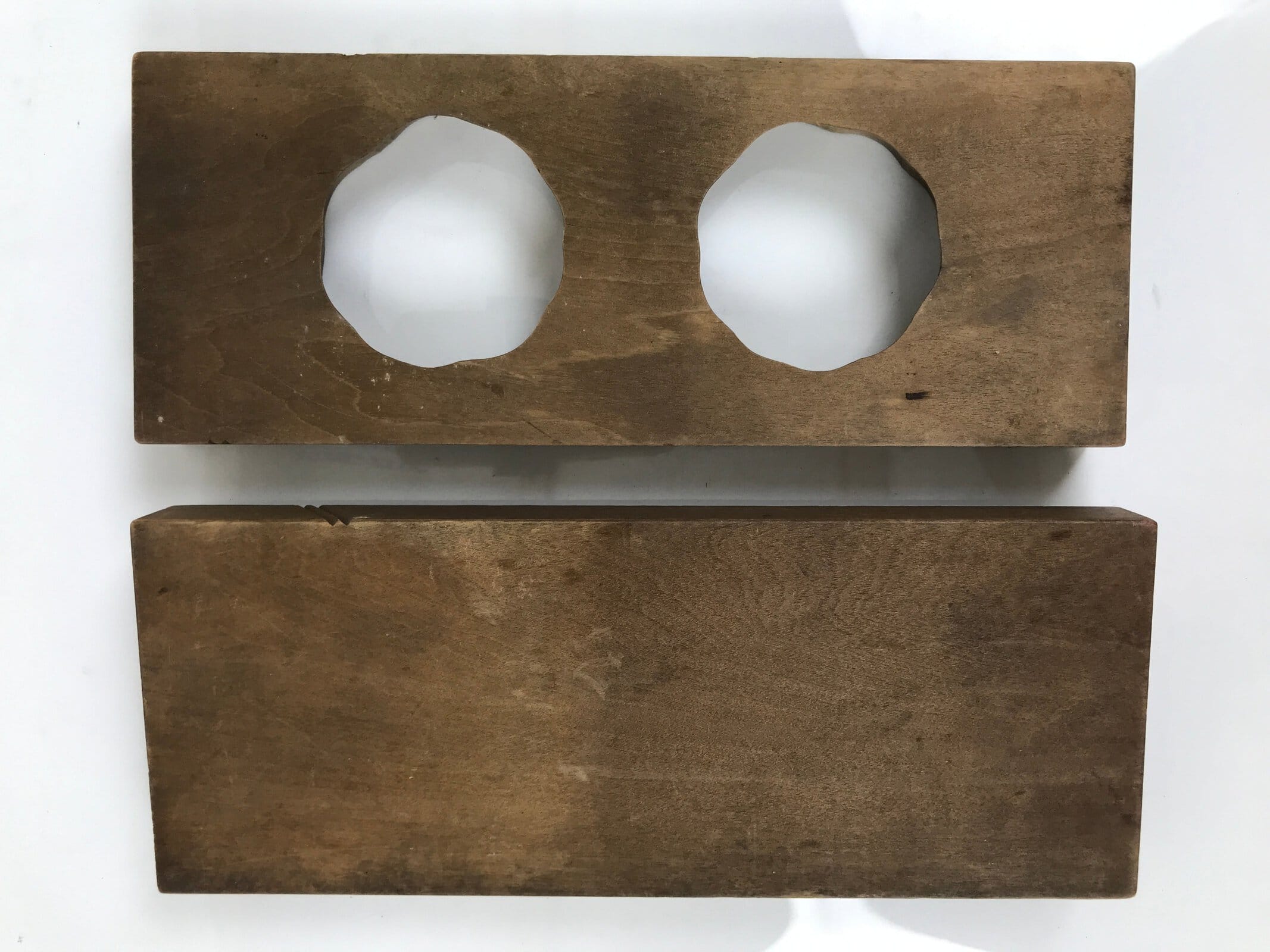 Japanese Wooden Kashigata Cake Mold Vtg Sweet Wagashi Lotus Root Renkon Kg740