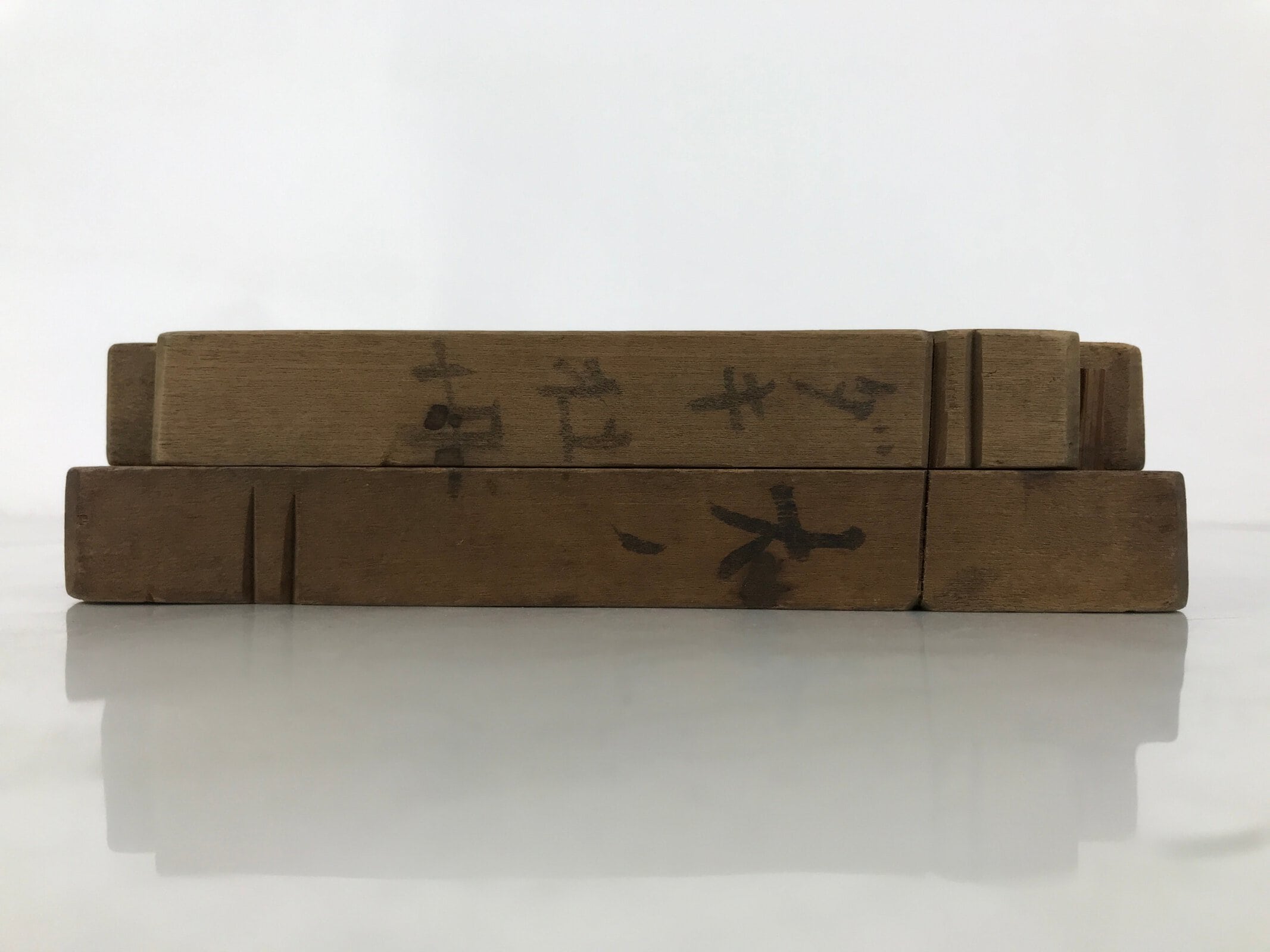 Japanese Wooden Kashigata Cake Mold Vtg Sweet Wagashi Reversible Mon Crest Kg671