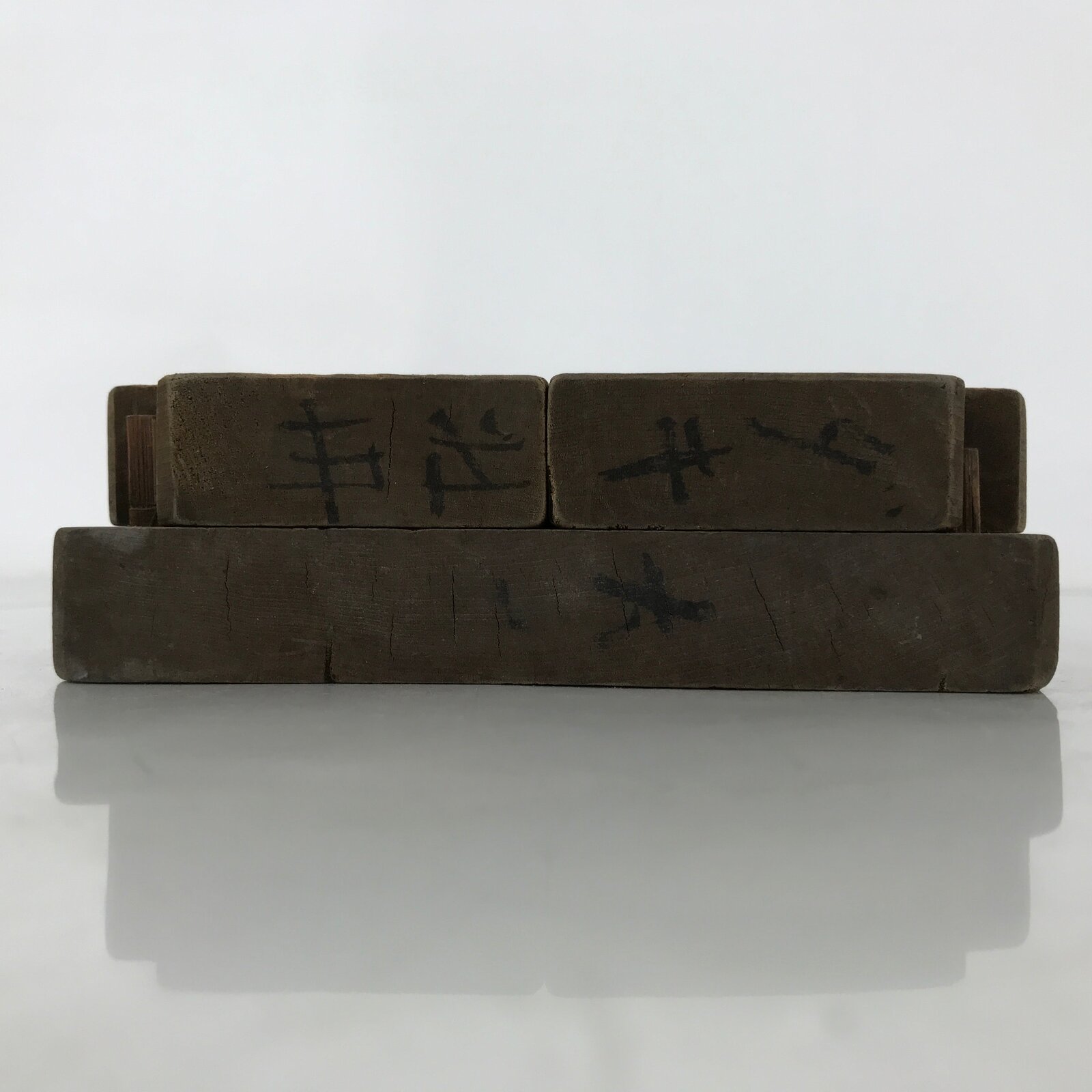 Japanese Wooden Kashigata Cake Mold Vtg Sweet Wagashi Reversible Mon Crest Kg671